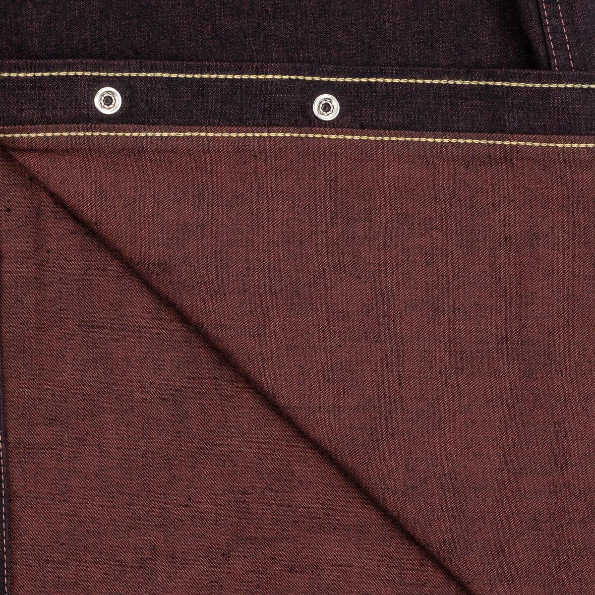IHSH-352-RED 10oz Selvedge Denim Western Shirt - Indigo Overdyed Red - 14
