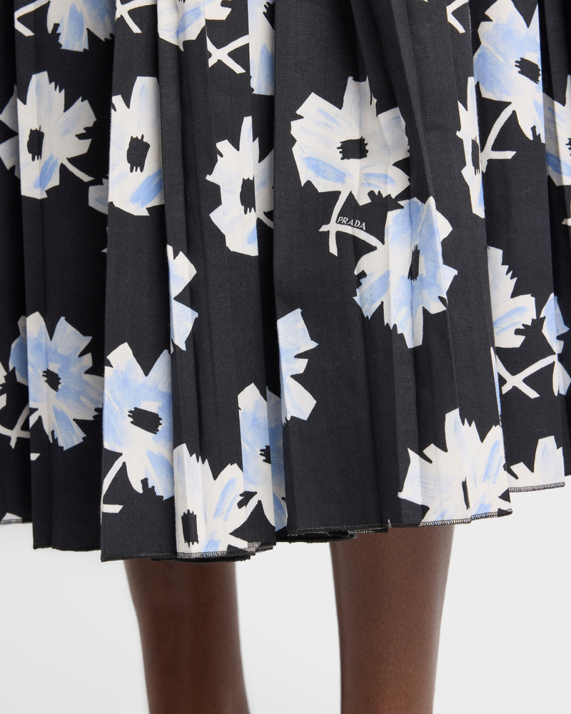 Pleated poplin skirt 4
