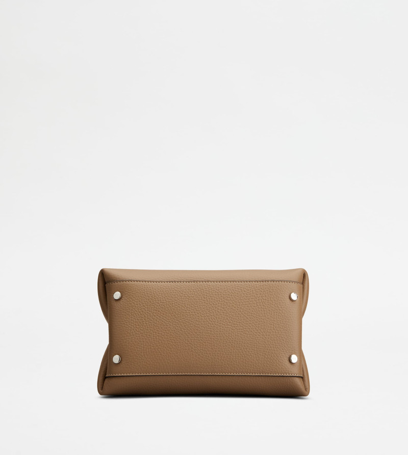 BAG IN LEATHER MICRO - BROWN, NATURAL 3