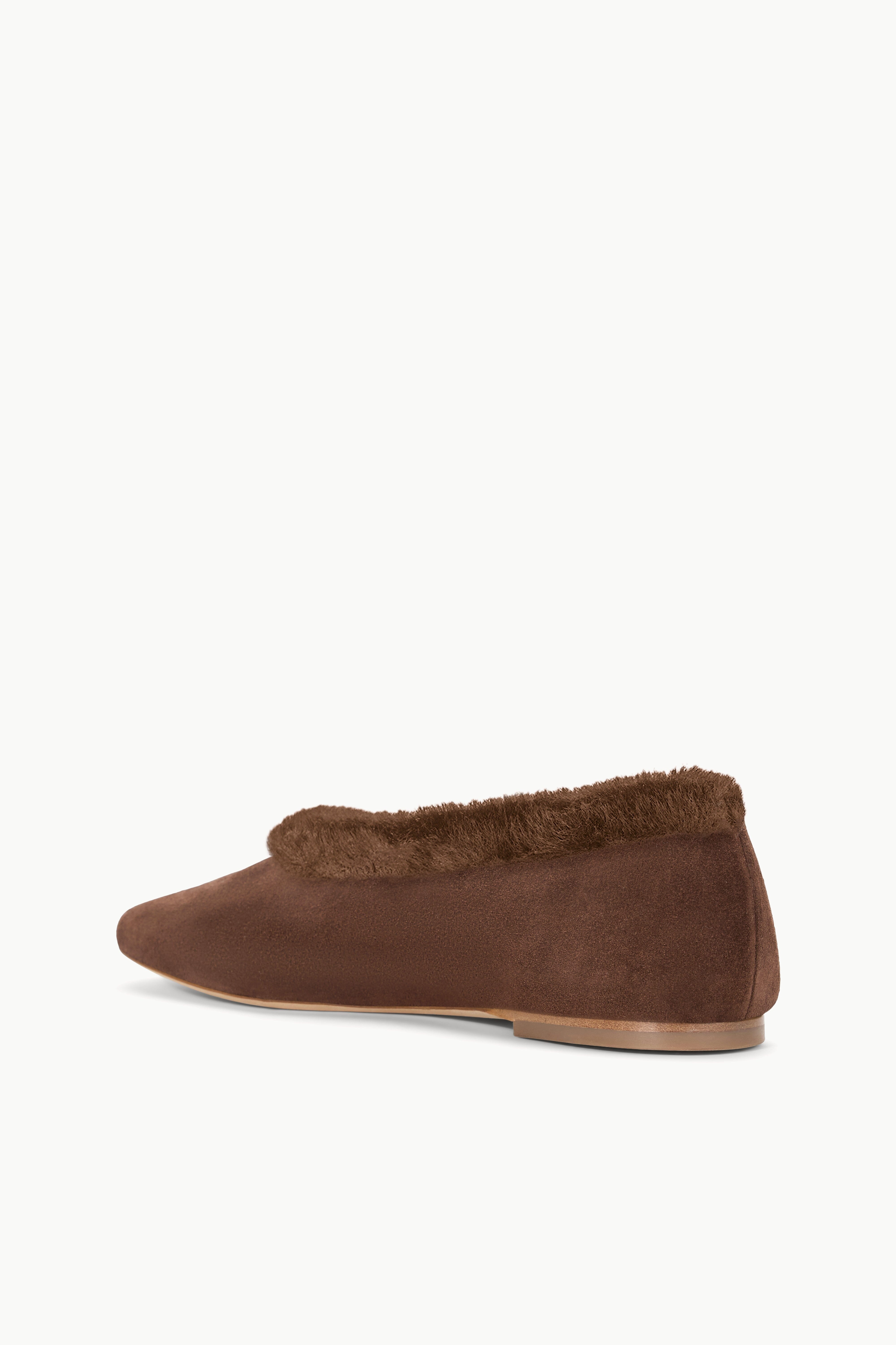 STAUD ALBA FAUX FUR TRIM BALLET MAHOGANY - 5