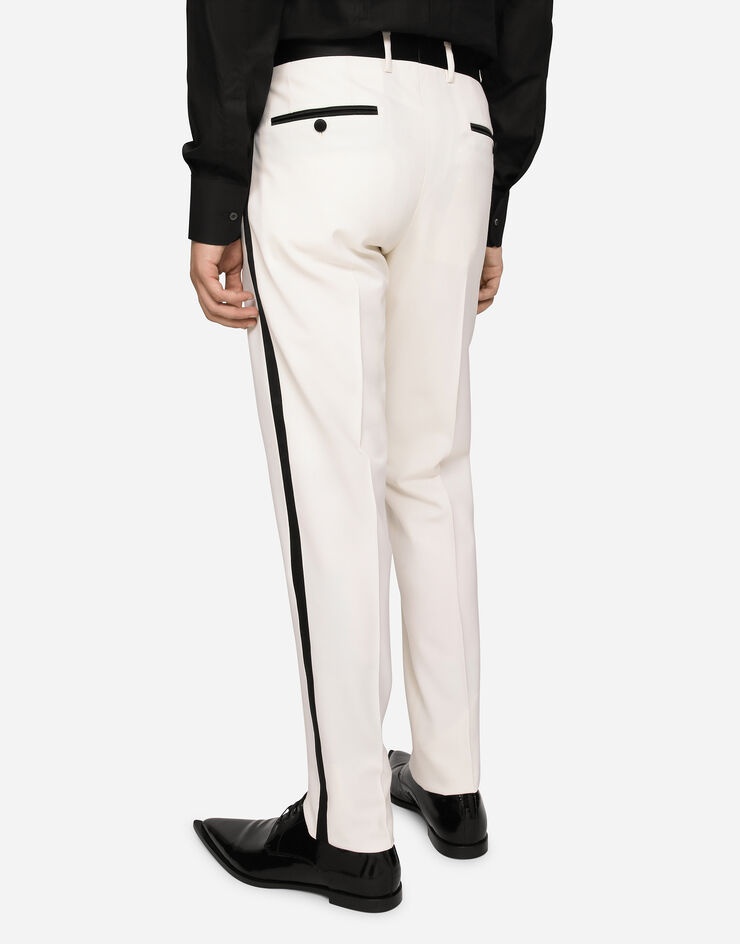 Stretch wool tuxedo pants - 4