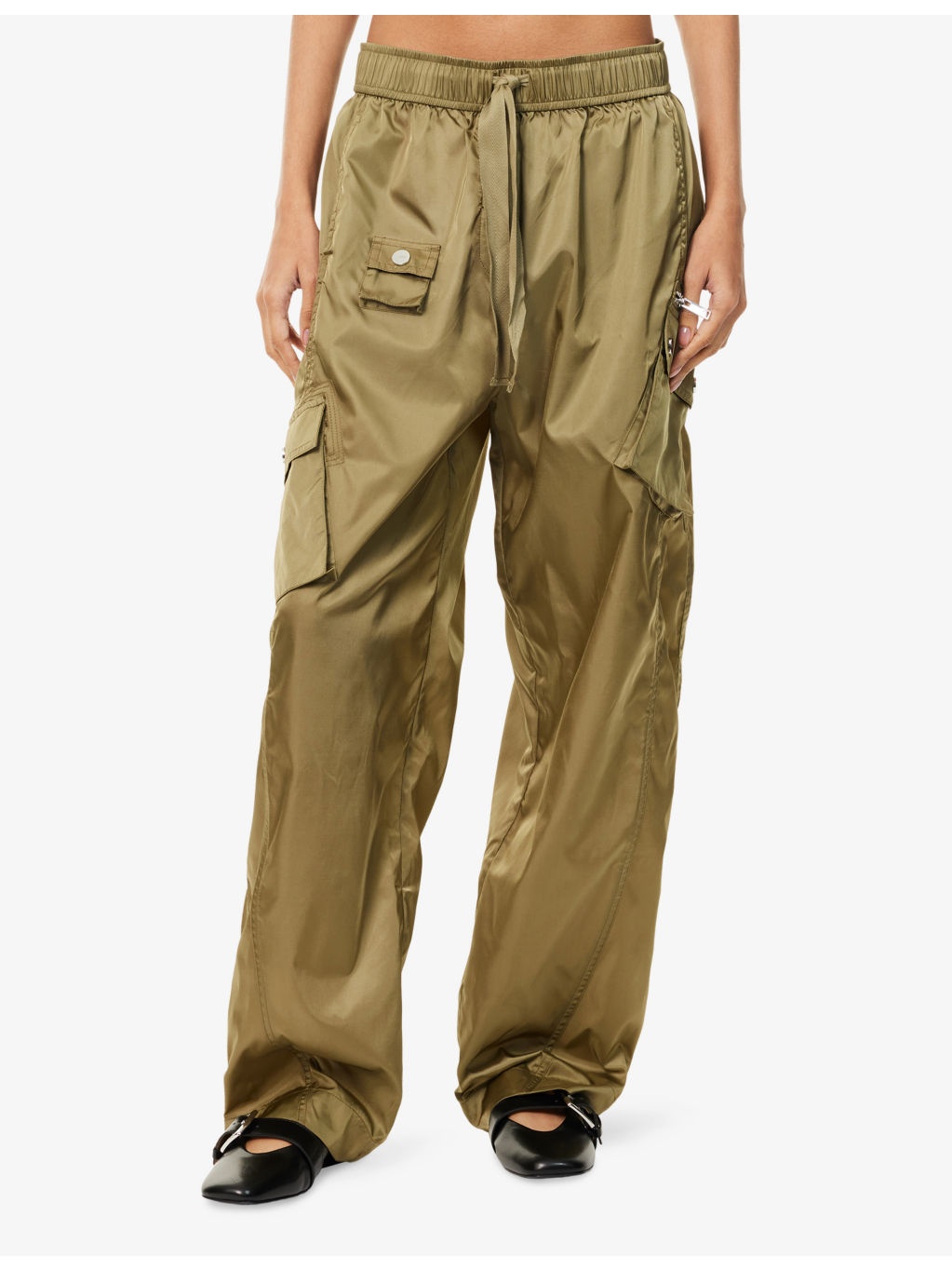 Elasticated Patch-Pocket Shell Trousers - 3