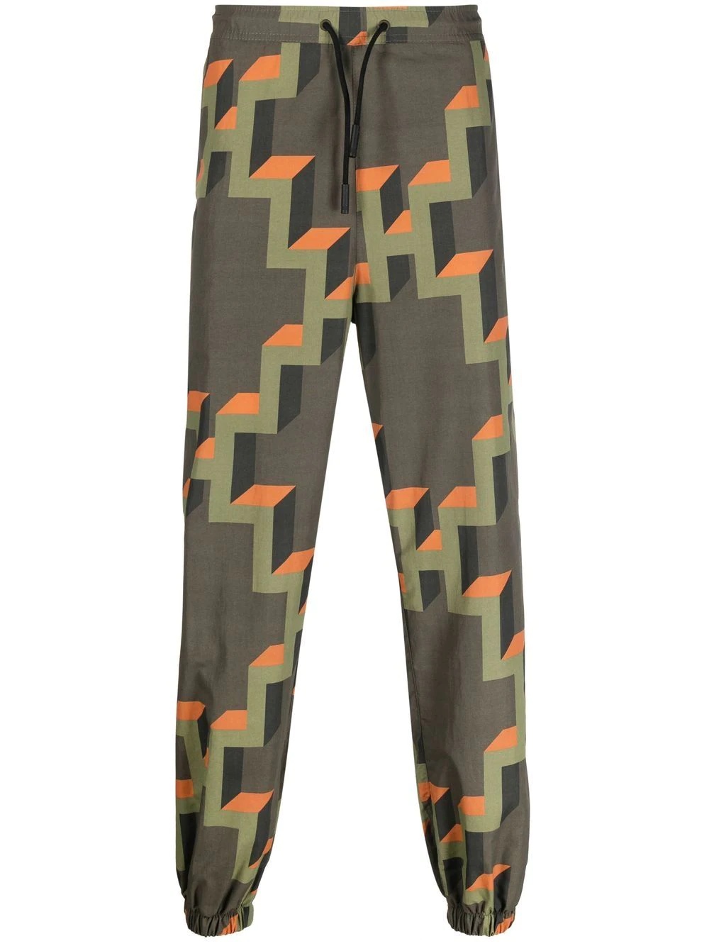 geometric-print tapered joggers - 1