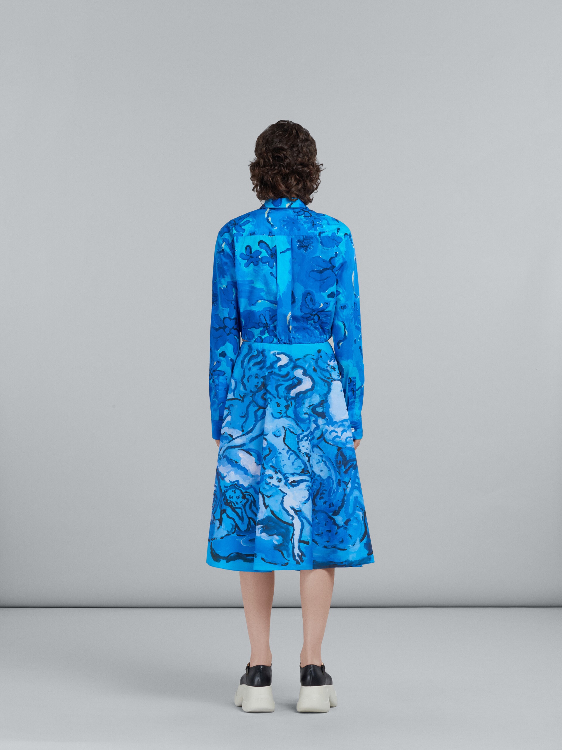 PRINTED FULL POPLIN SKIRT - 3