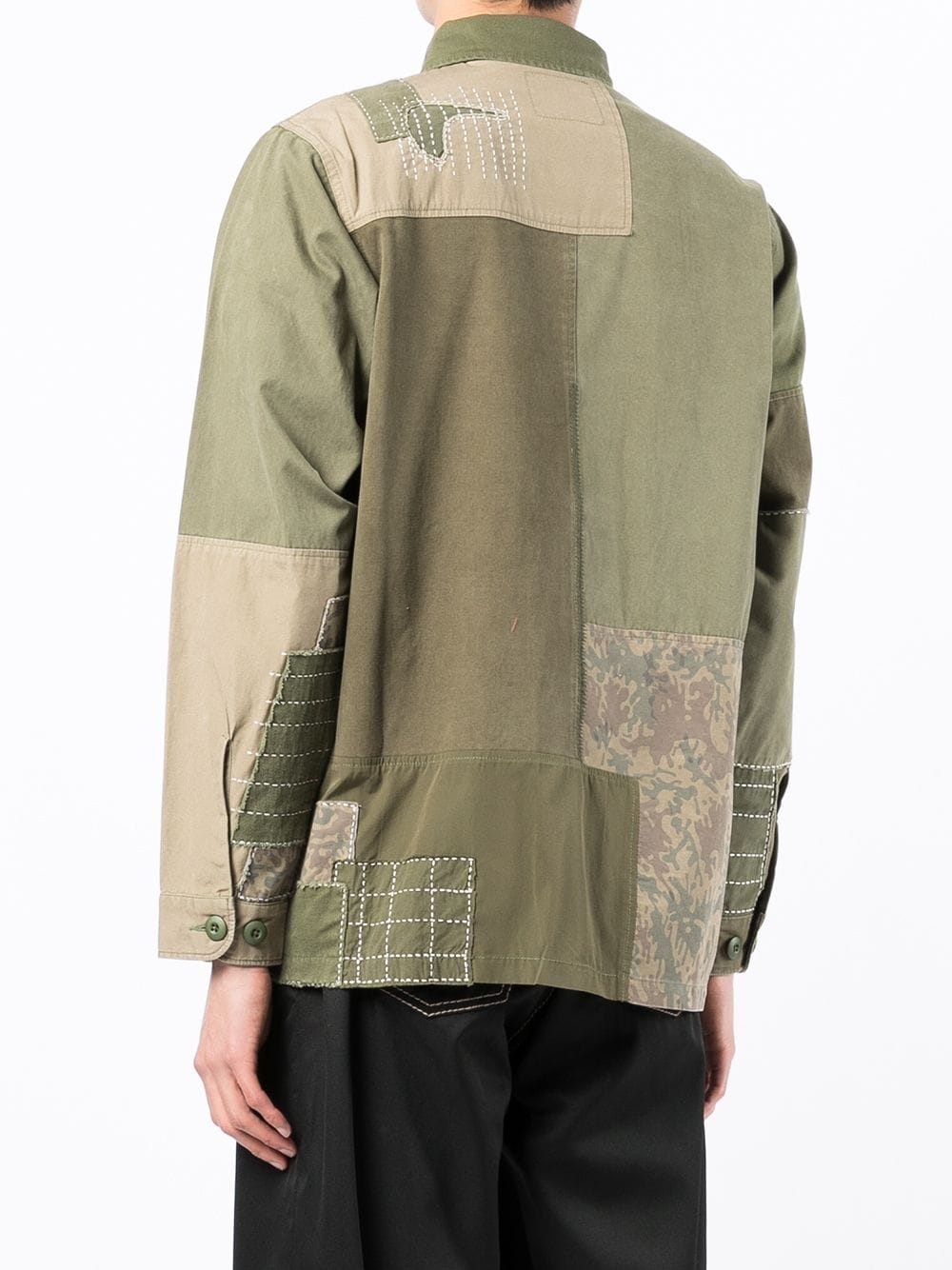 PATCHWORK-DETAIL COTTON SHIRT - 2