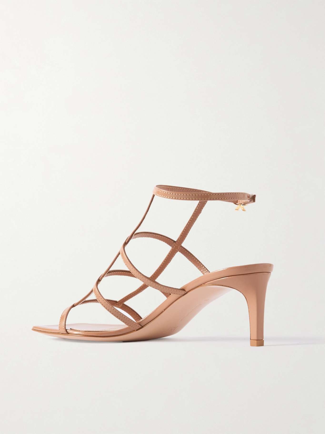 55 glossed-leather sandals - 3