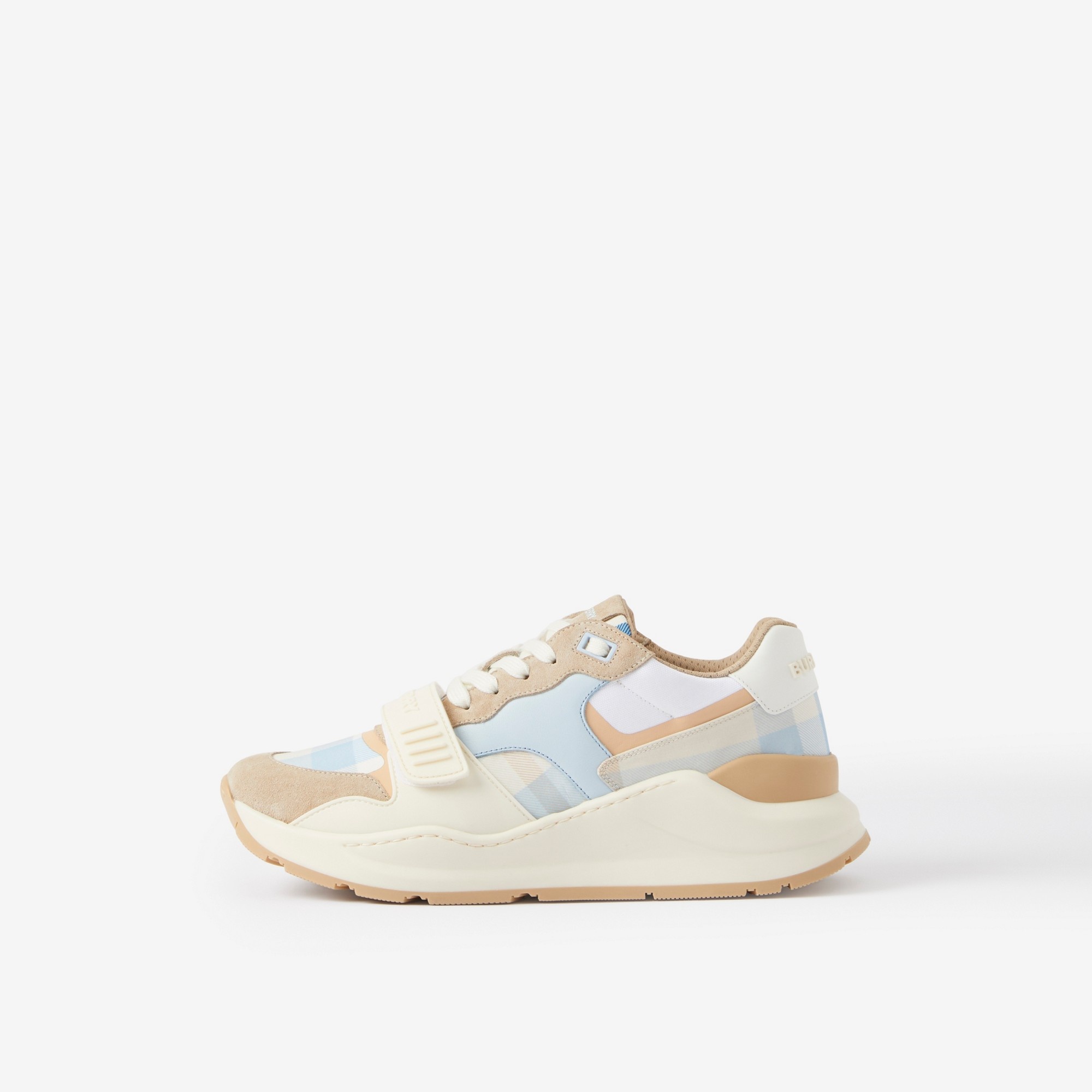 Check, Suede and Leather Sneakers - 5