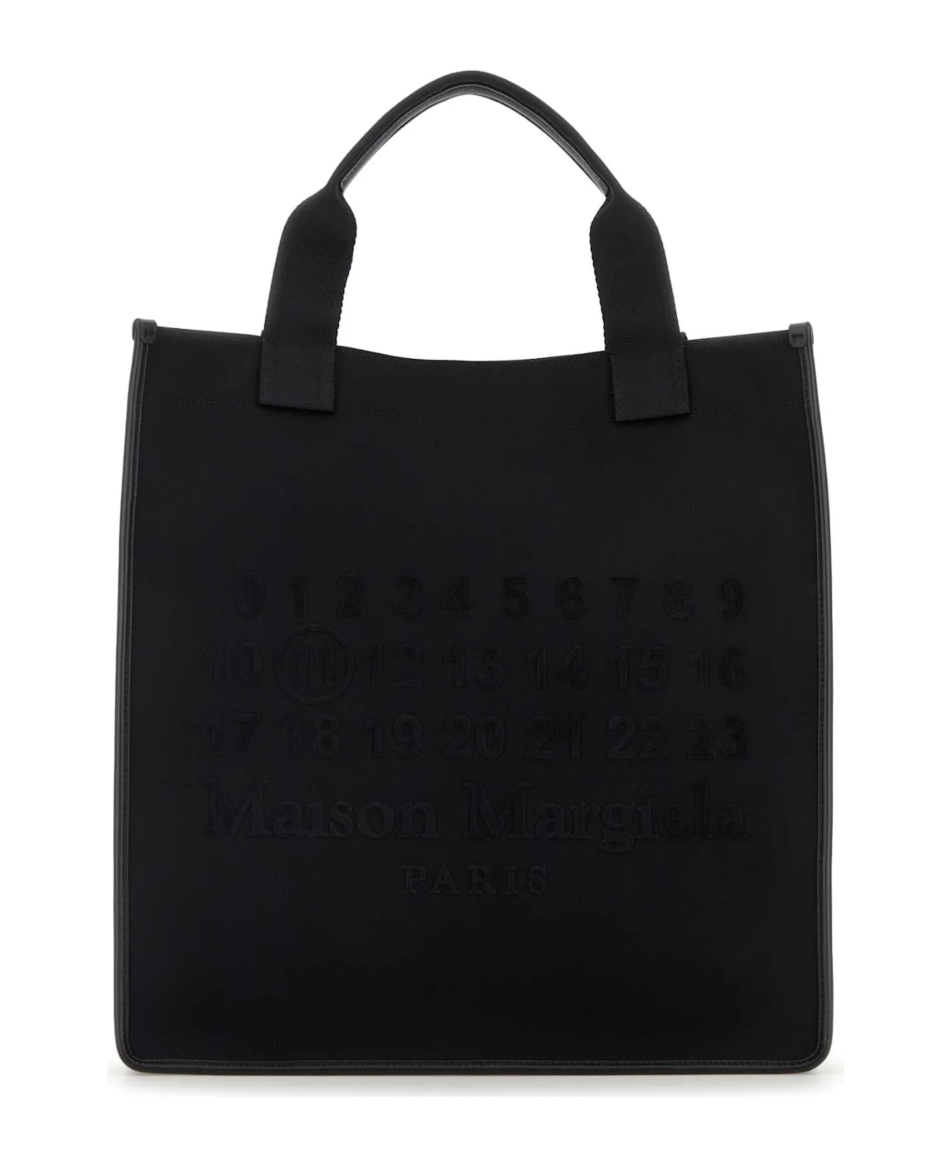 Black Canvas Shopping Bag - 1