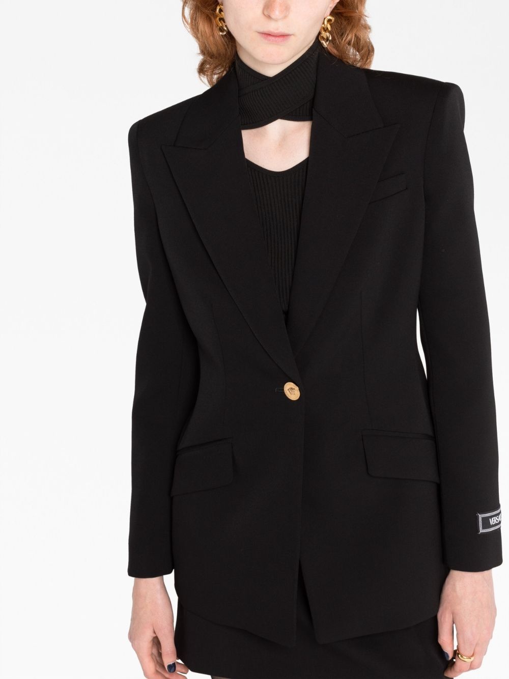 single-breasted wool blazer - 5