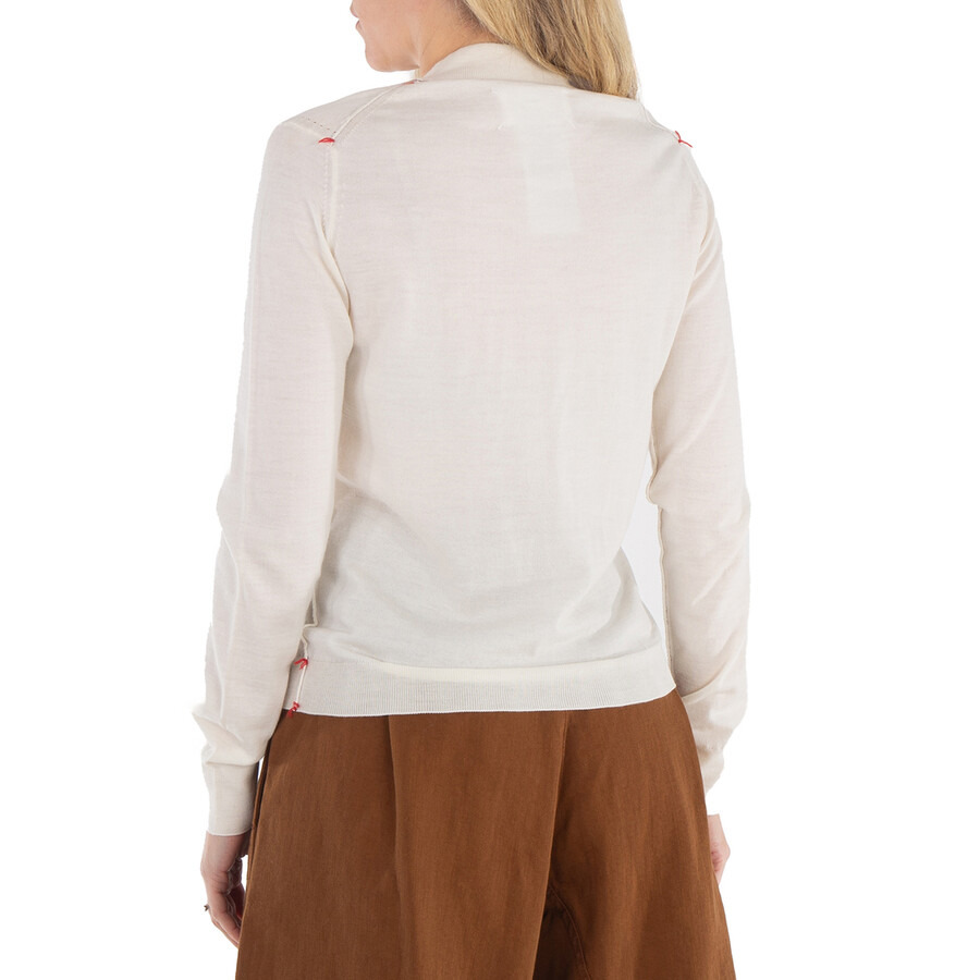 Maison Margiela Ladies Ecru Work-In-Progress Wool Jumper - 6