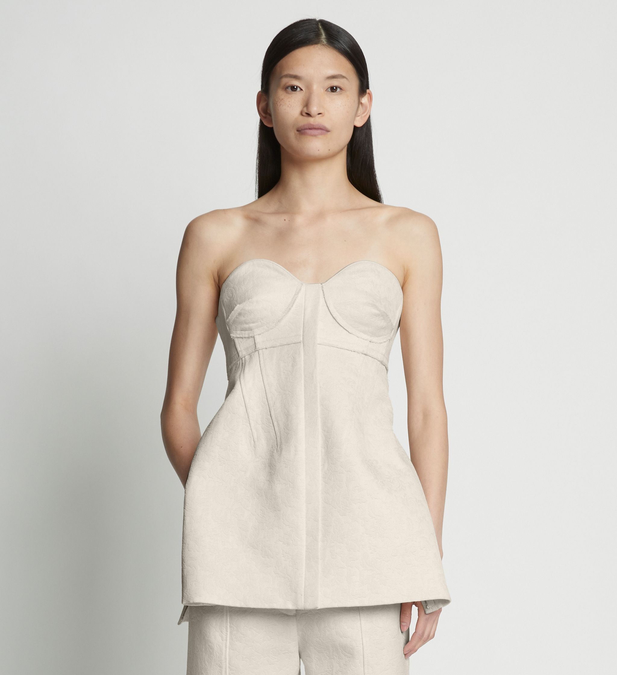 Cotton Wool Jacquard Bustier - 2