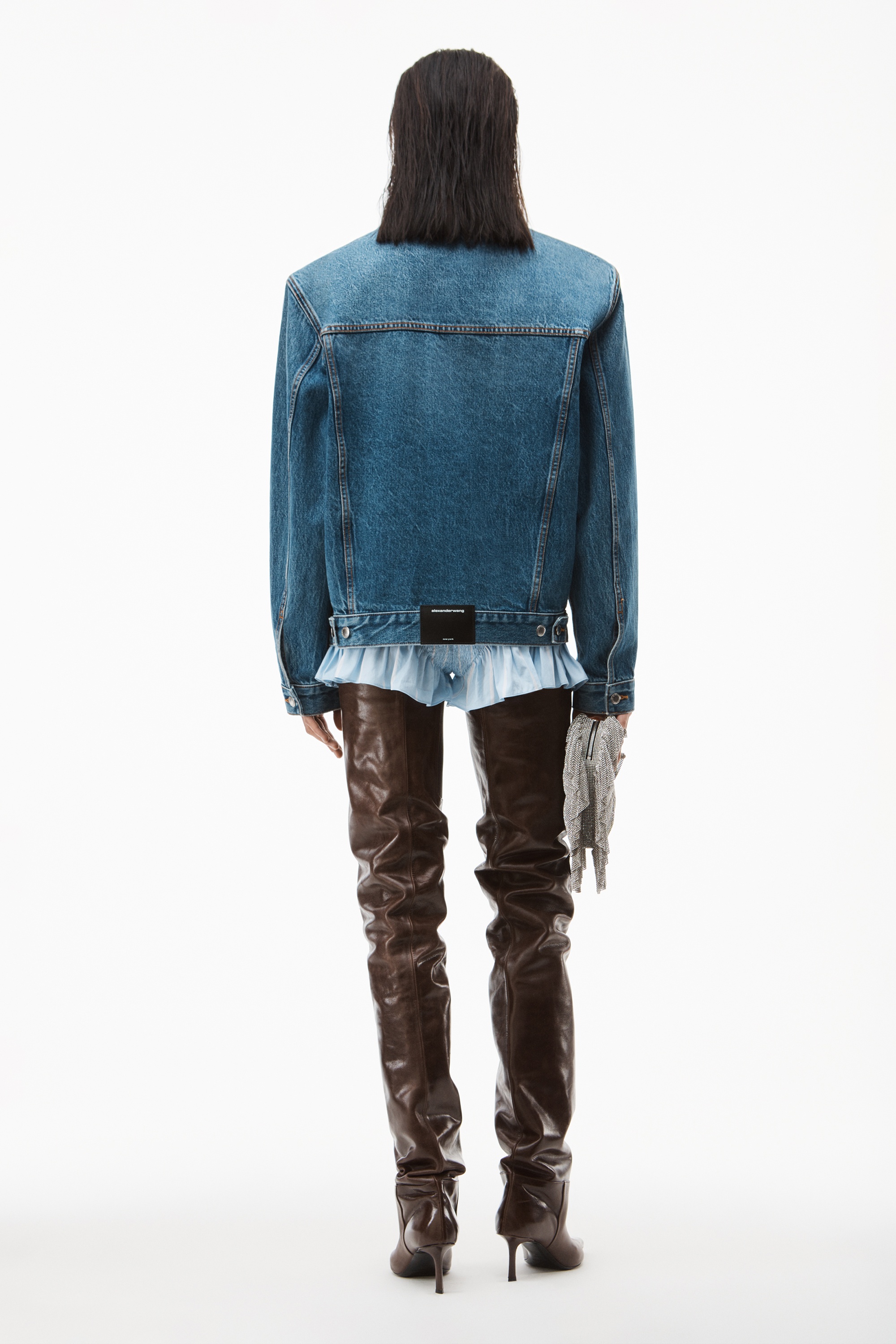 OVERSIZED TRUCKER JACKET IN DENIM - 5