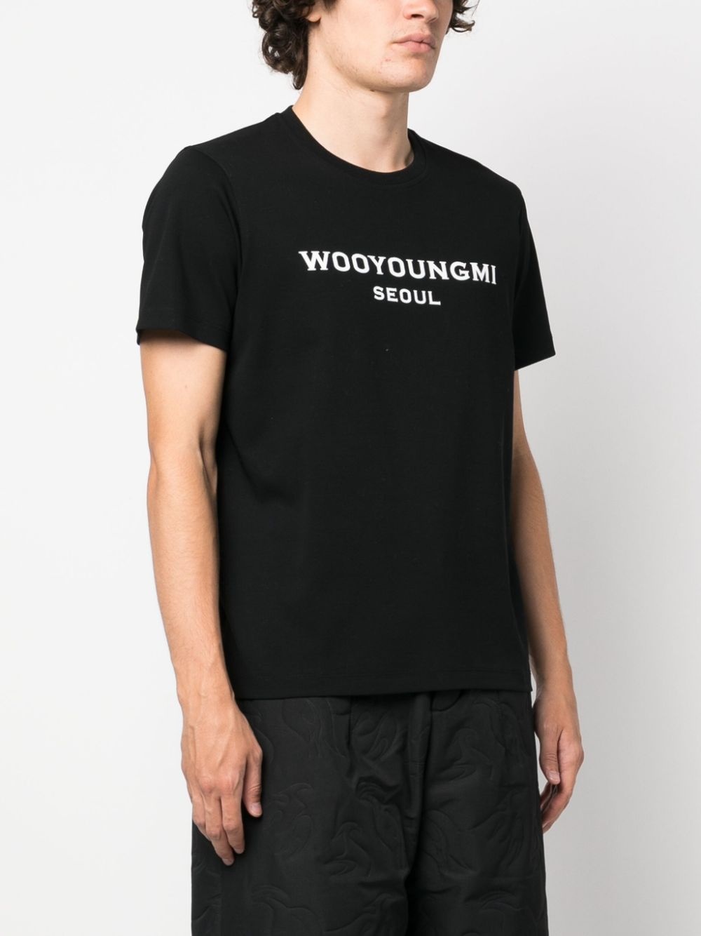 logo-print cotton T-shirt - 3