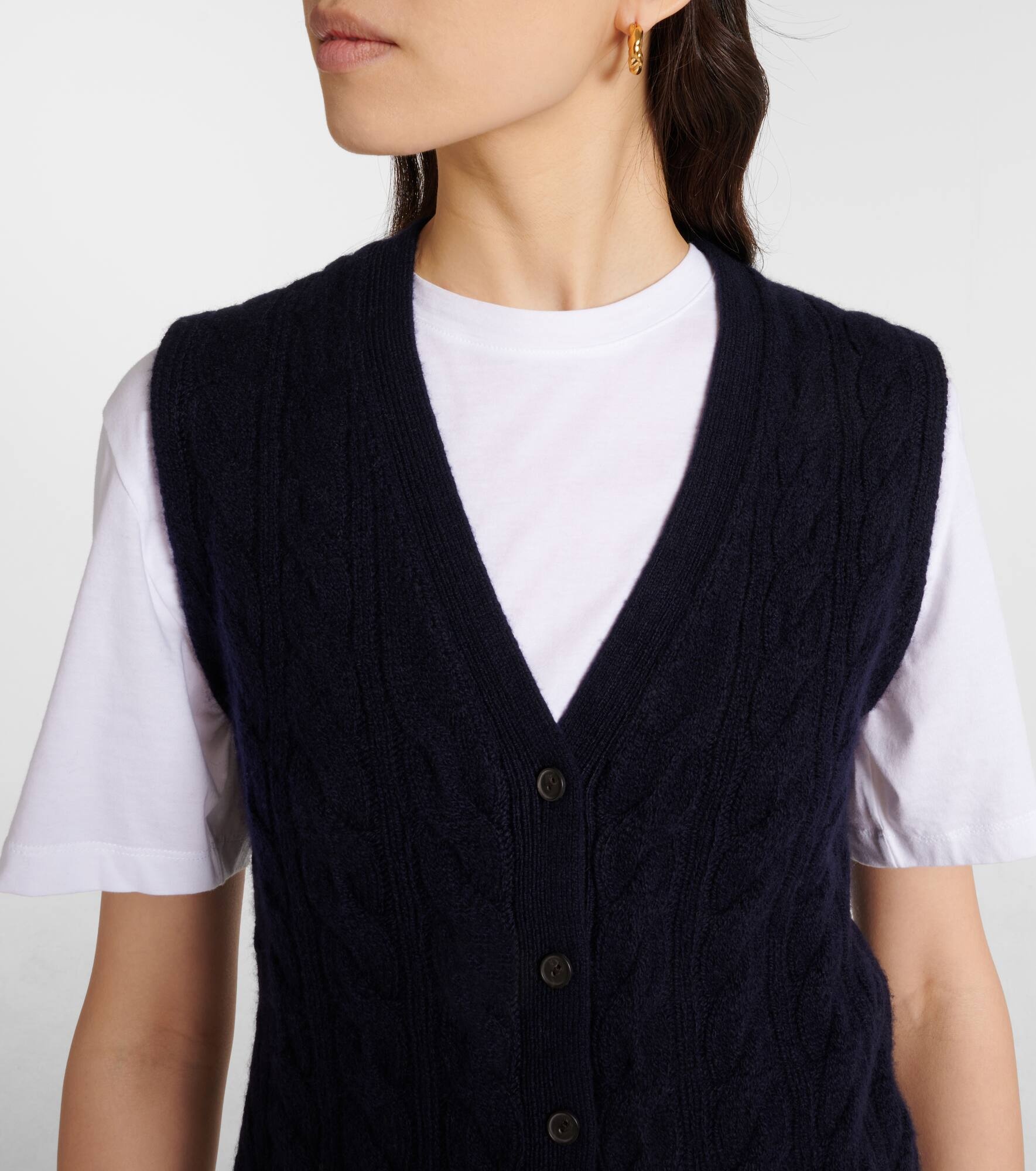 Wool and cashmere-blend vest - 4