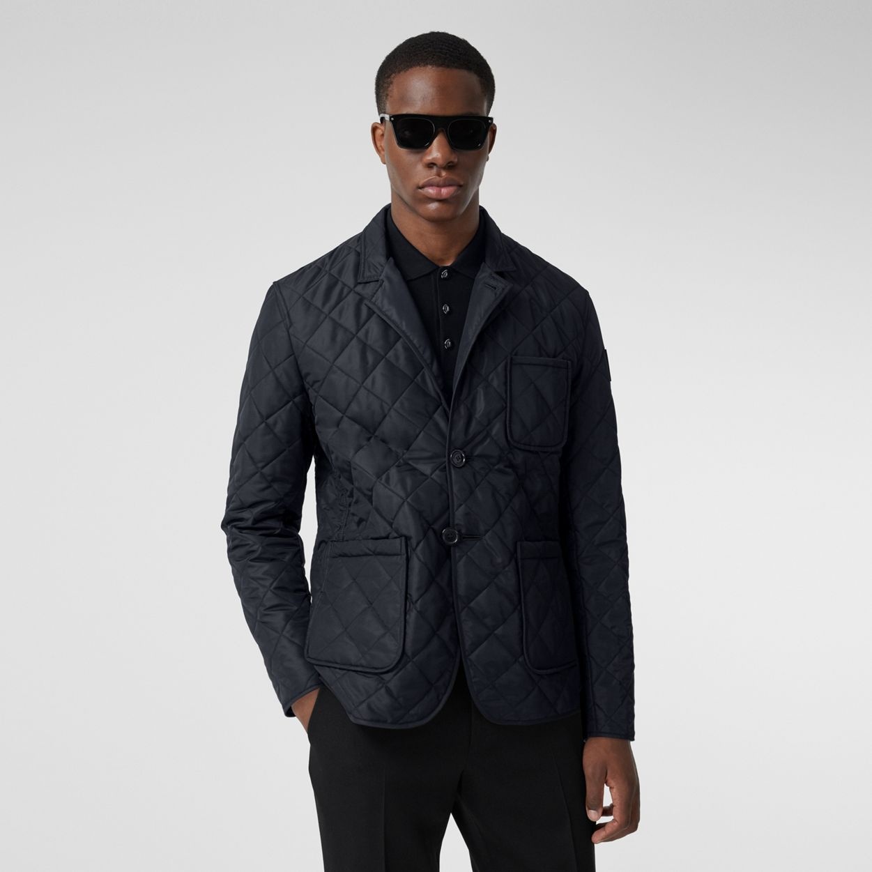 Logo Appliqué Quilted Thermoregulated Blazer - 5