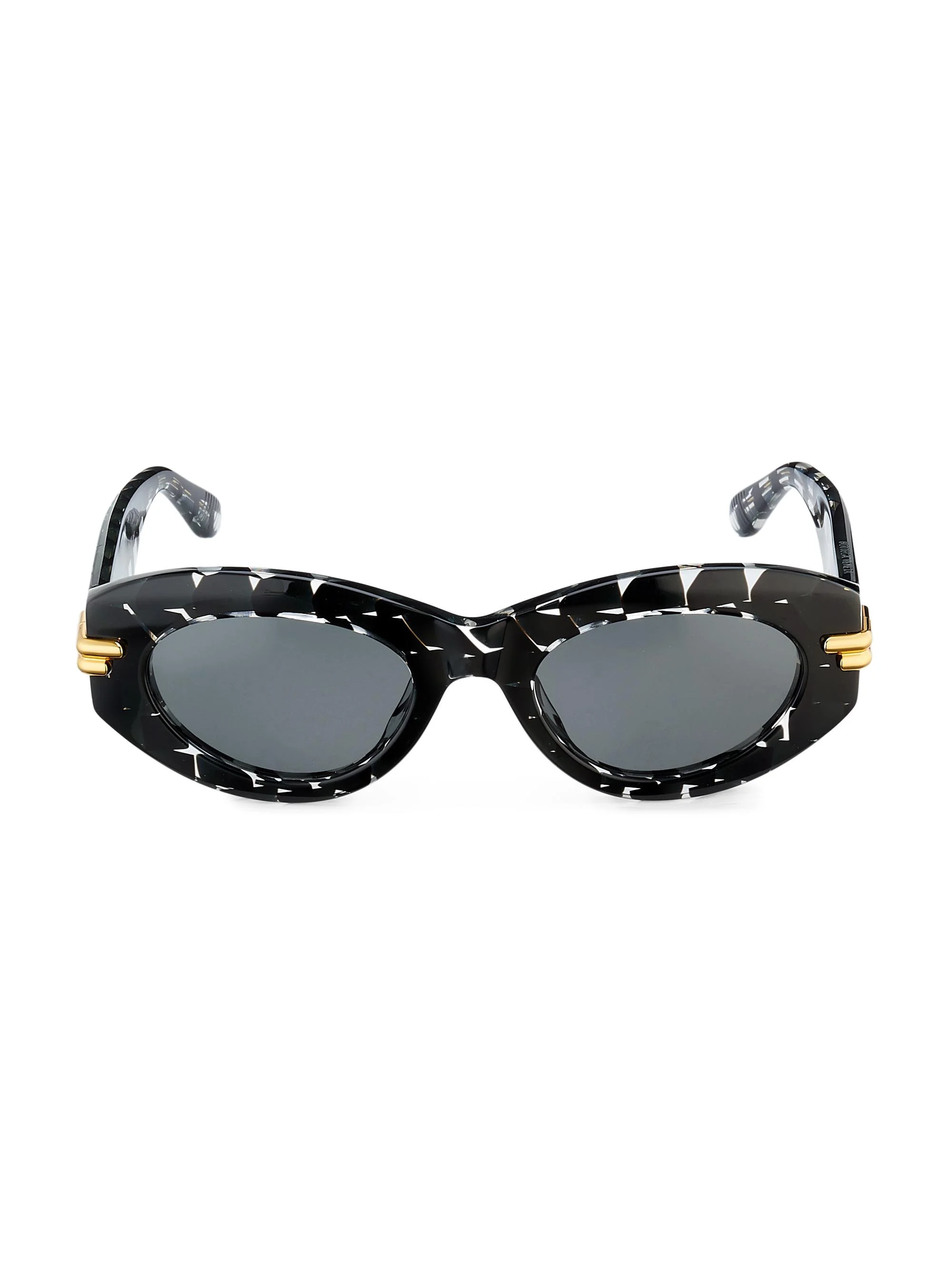 Women's Curvy Bold Ribbon 51MM Cat-Eye Sunglasses - Black - 1