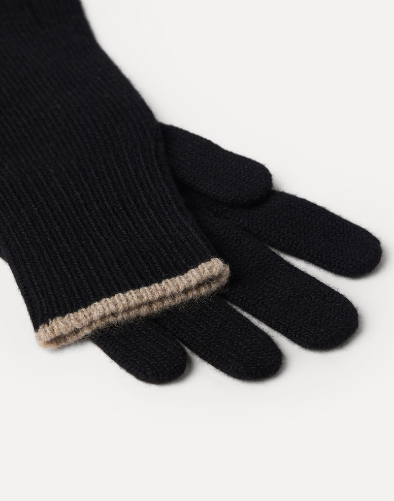 Brunello Cucinelli Cashmere knit gloves outlook