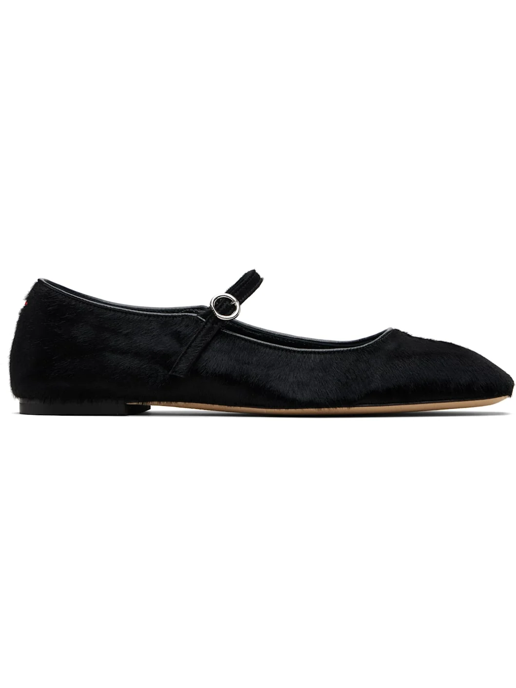 Black Uma Ponyhair Mary-Jane Ballerina Flats - 1