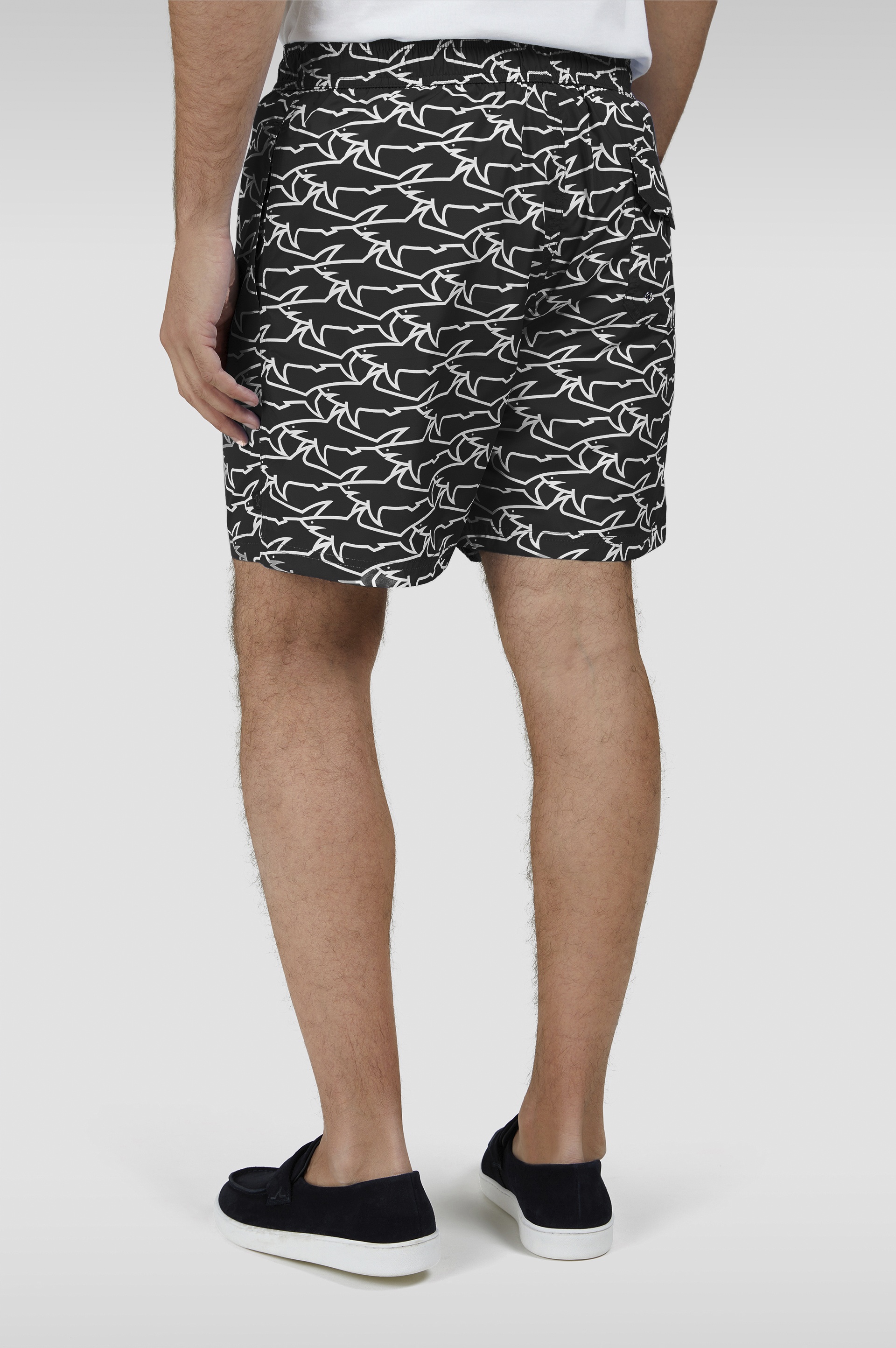 SWIM SHORTS WITH ALL-OVER SHARK PRINT - 3