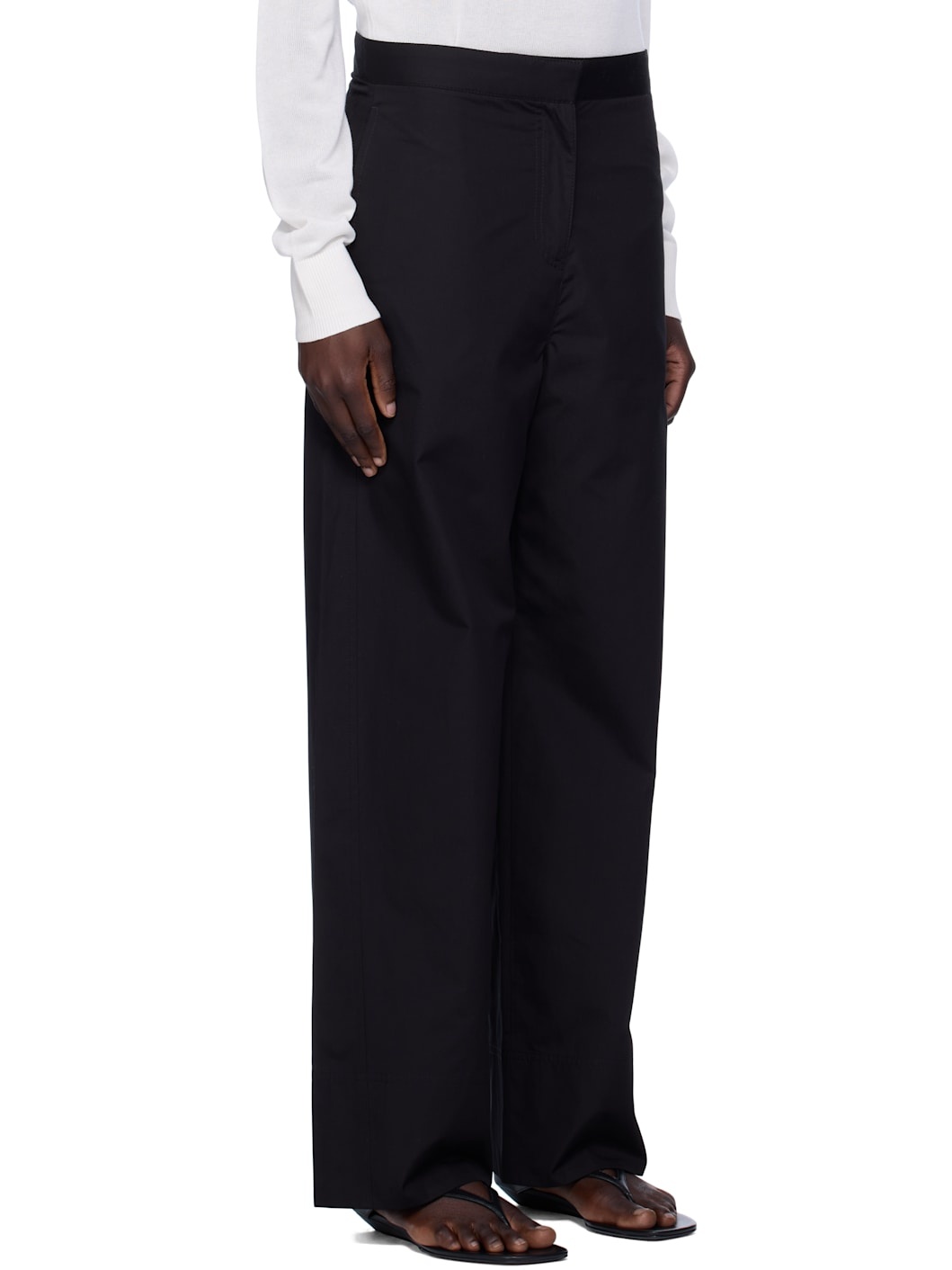 Black Twisted Seam Trousers - 2