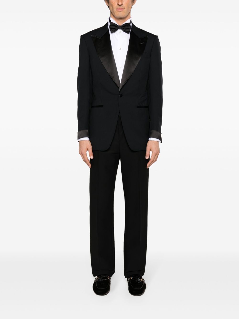 stitching-details wool blazer - 2