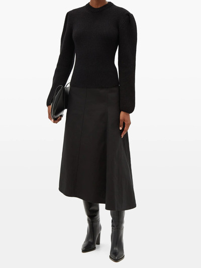 Lemaire Balloon-sleeve ribbed wool sweater outlook