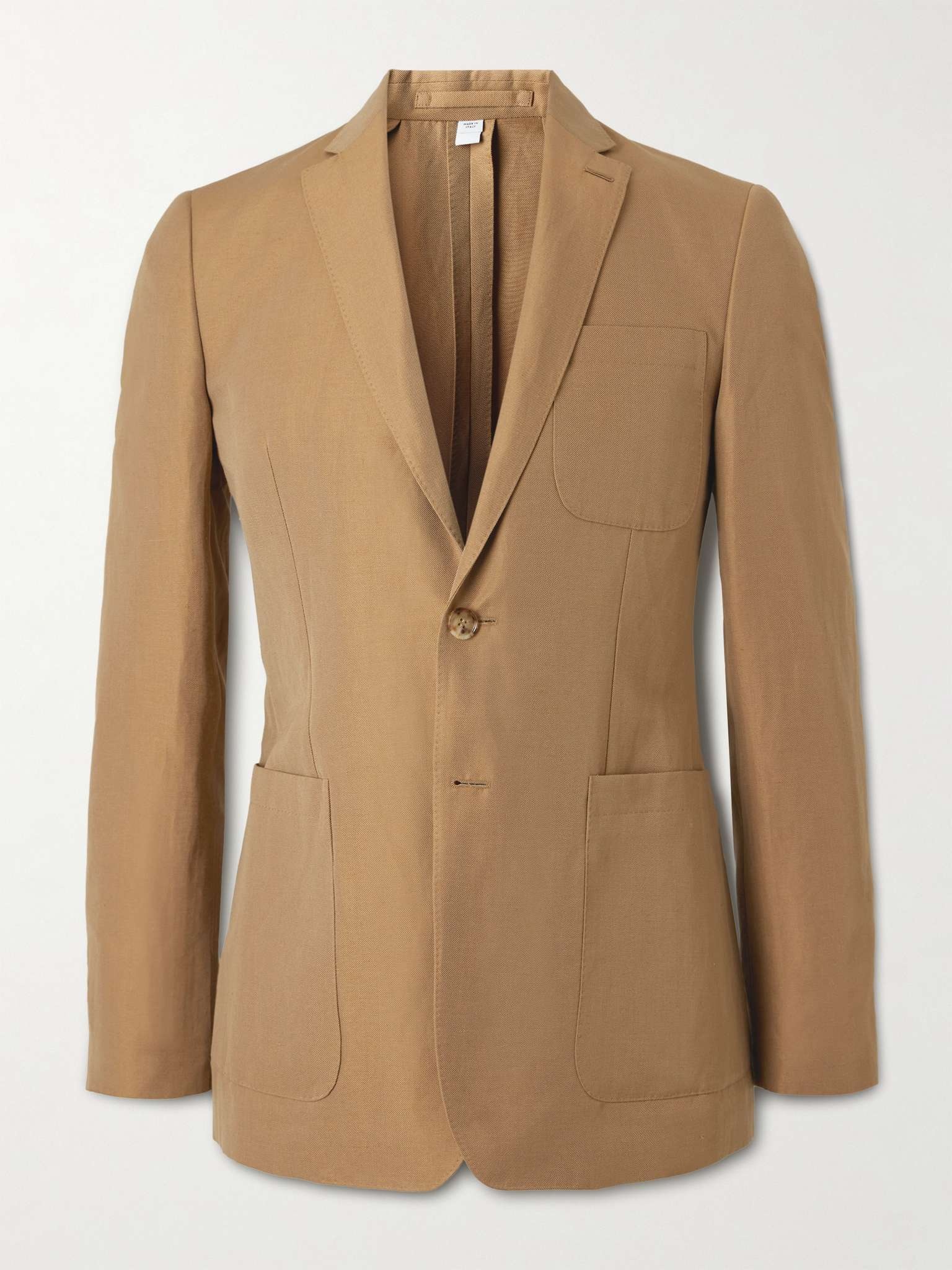 Slim-Fit Unstructured Wool and Linen-Blend Suit Jacket - 1