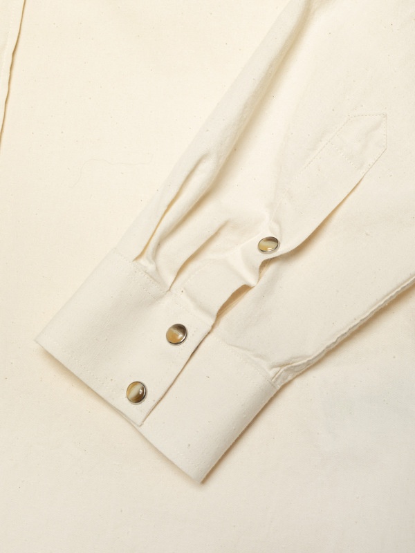 George Chambray Western Shirt Ecru - 5