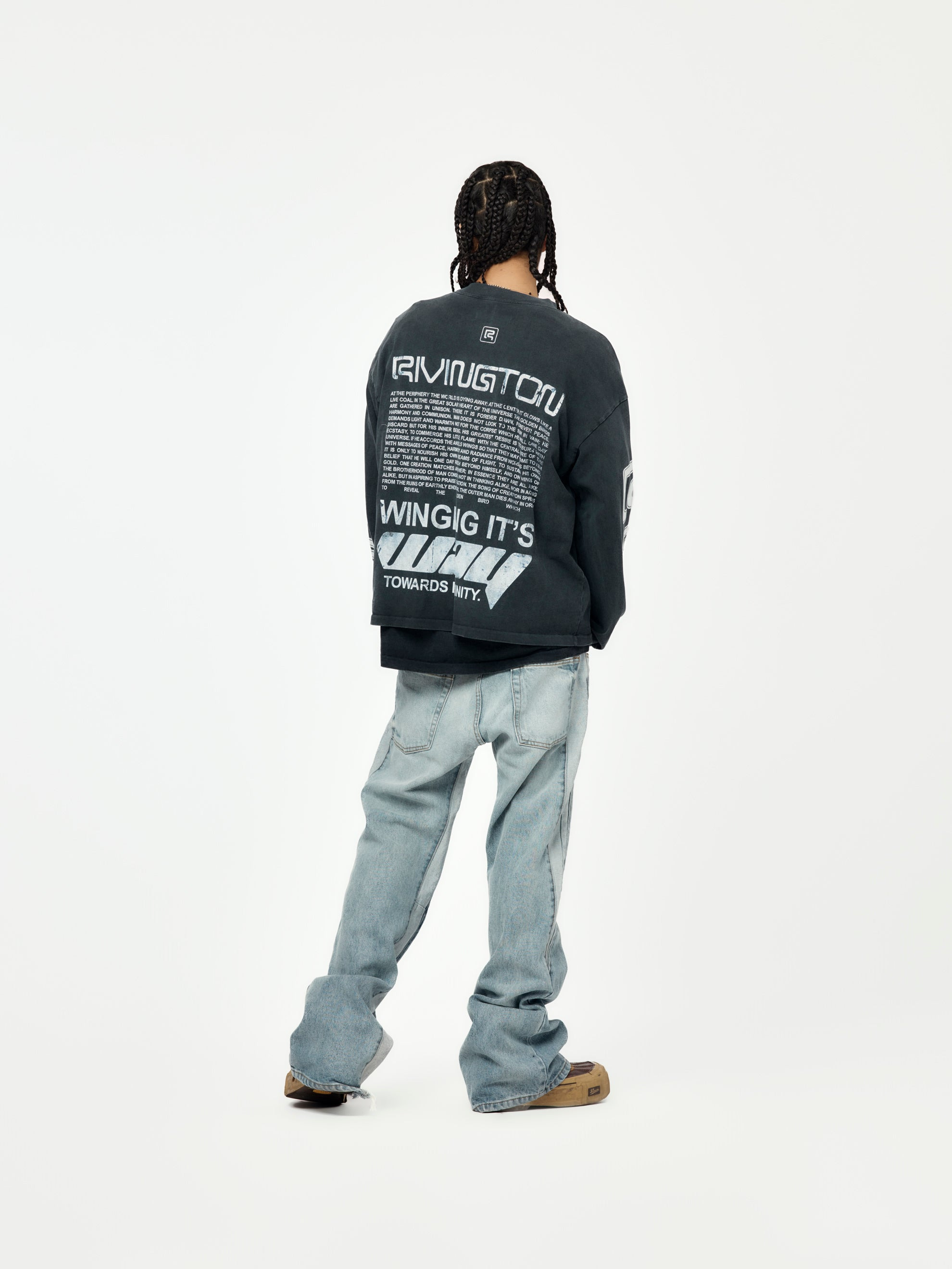 DIVINITY PAPER GARDEN LS TEE (FADED BLACK) - 6