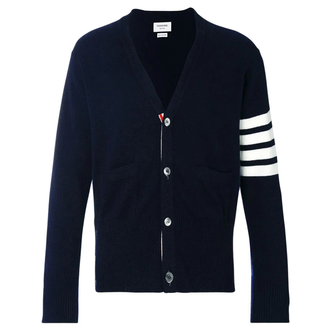 Classic V Neck Cardigan - 1