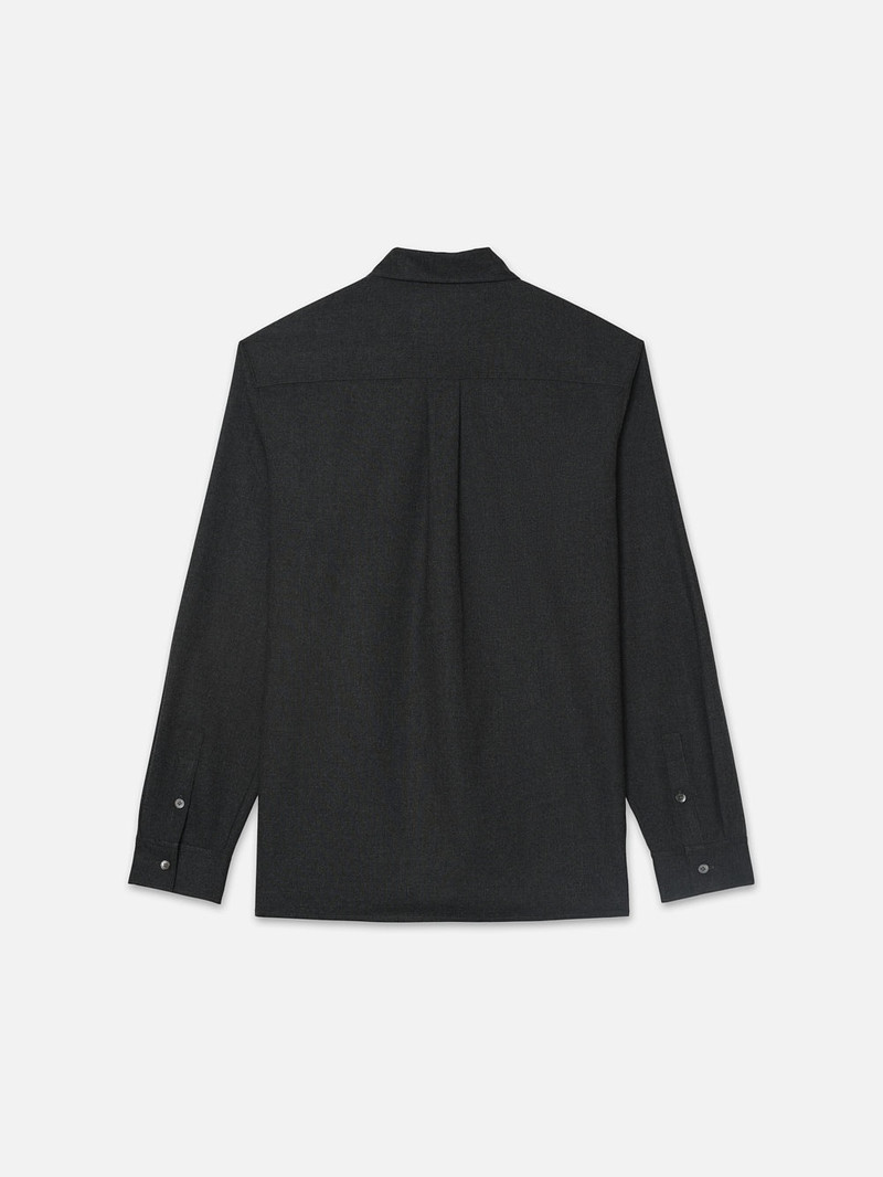 FRAME Brushed Flannel Shirt in Charcoal outlook
