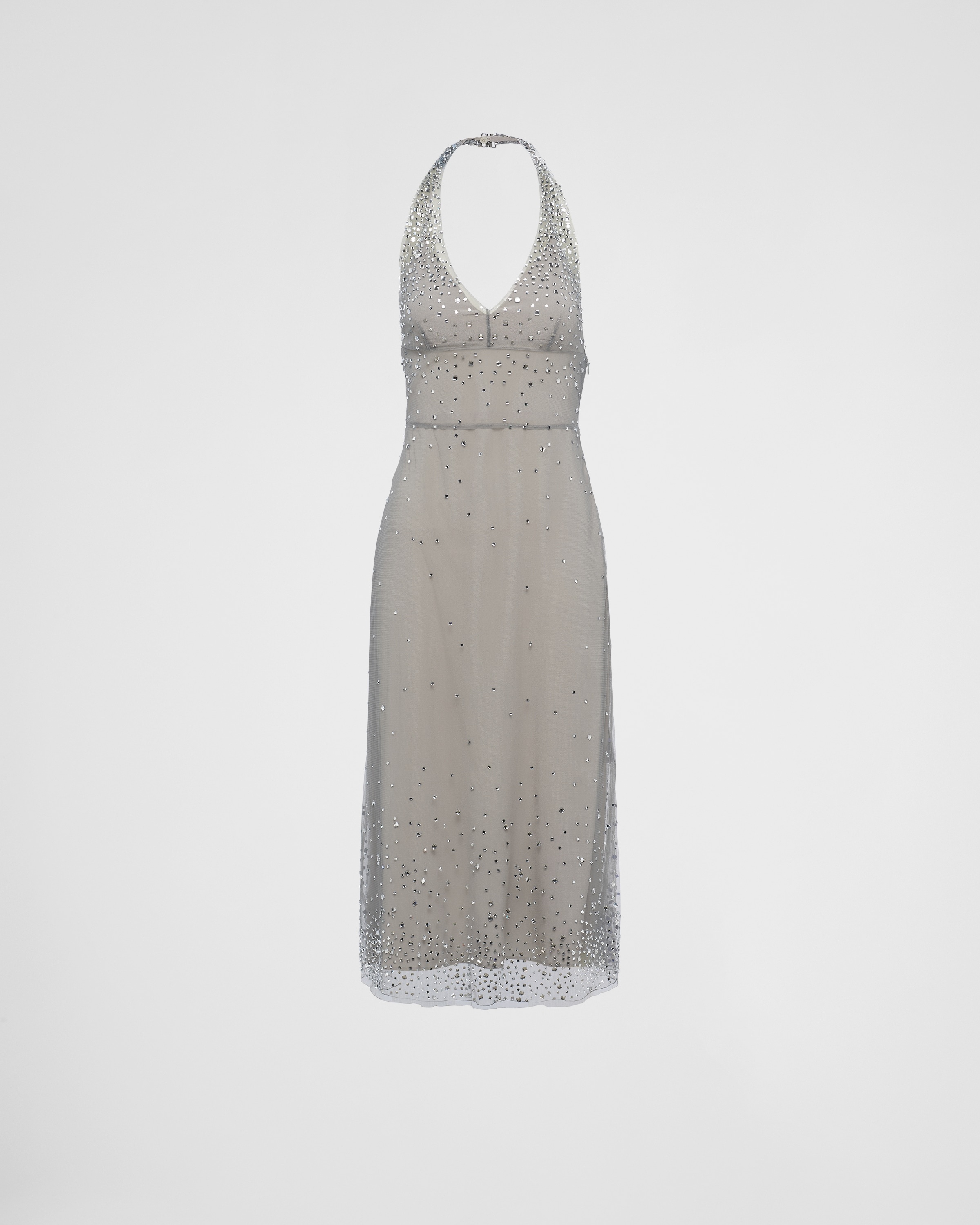 【プラダ・PRADA】Embroidered tulle halter dress Prada Embroidered tulle halter dress | REVERSIBLE
