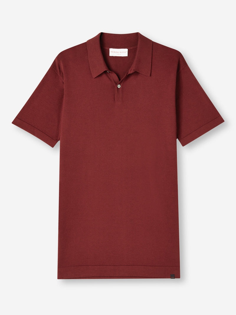 Men's Polo Shirt Jacob Sea Island Cotton Wine - 1