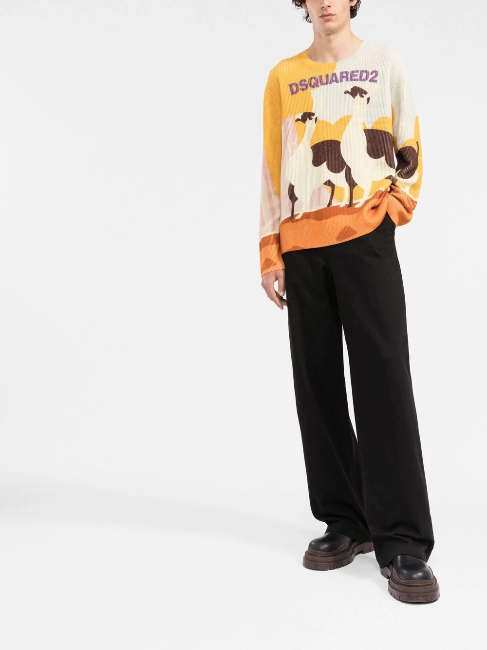 Llama Country knitted jumper - 2