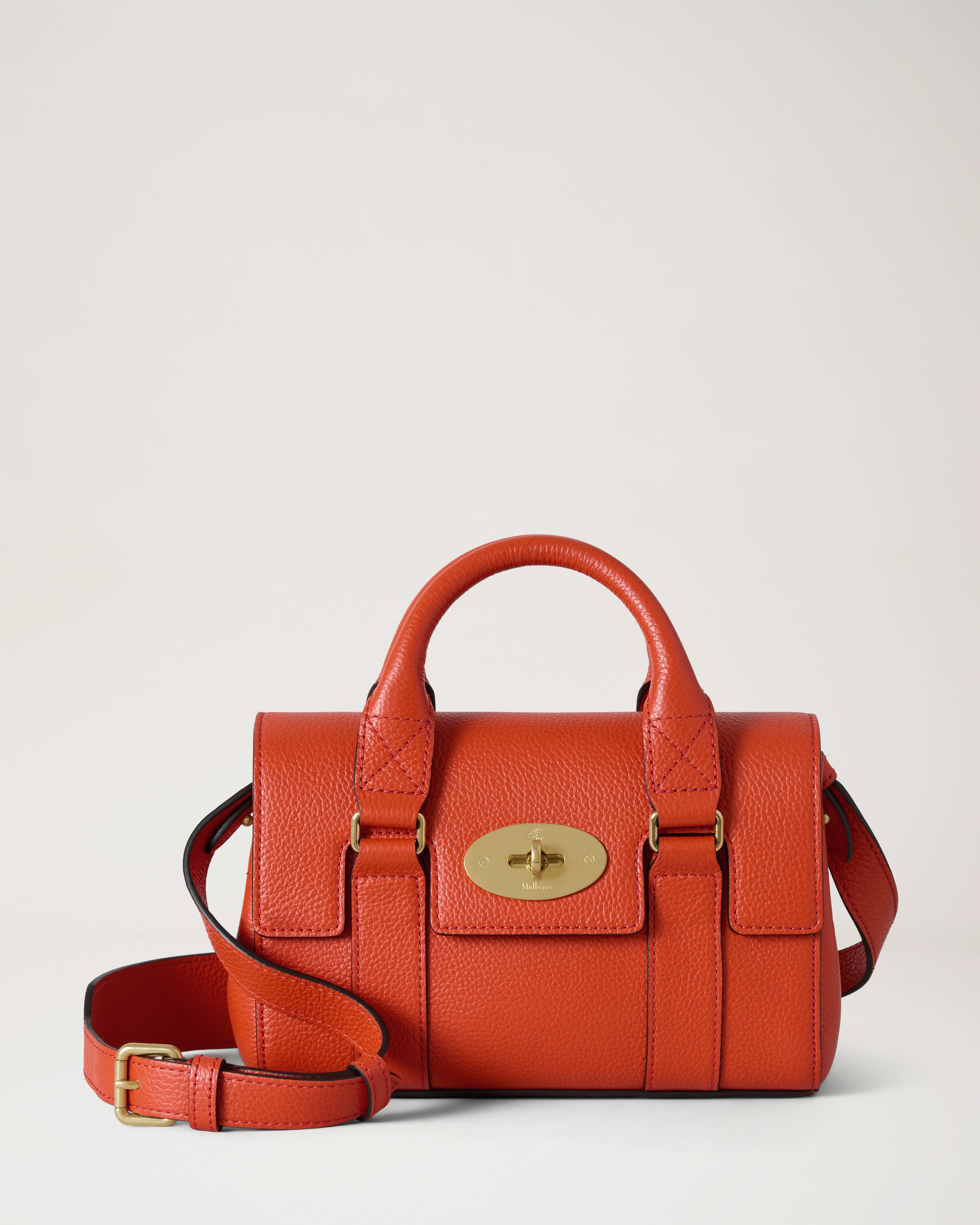 Mini Bayswater Coral Orange Small Classic Grain - 1