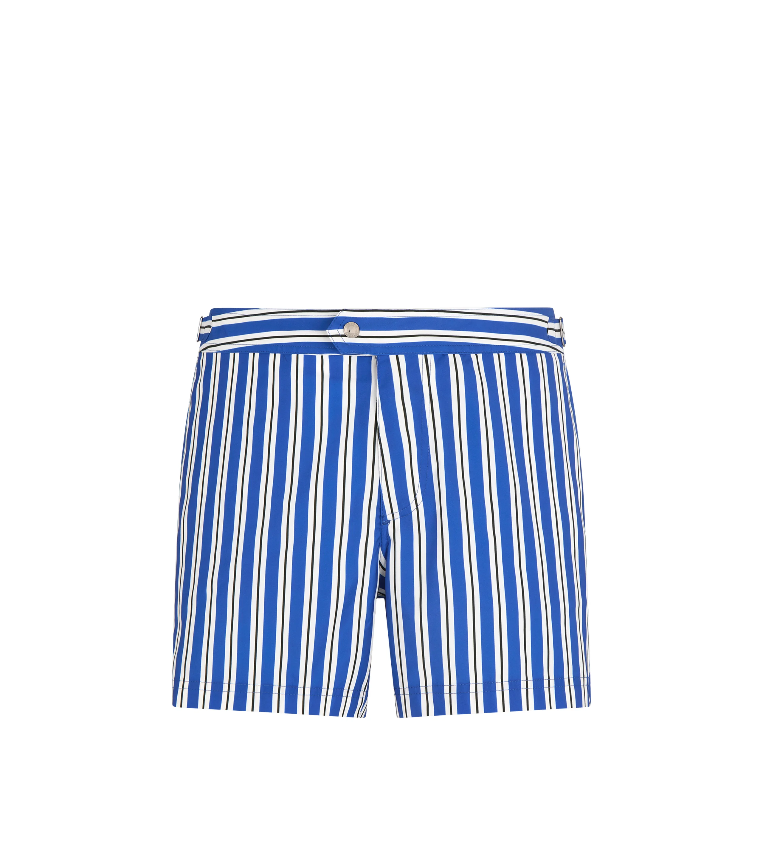 BOLD REGIMENTAL STRIPE PRINT NYLON SWIM SHORT - 1