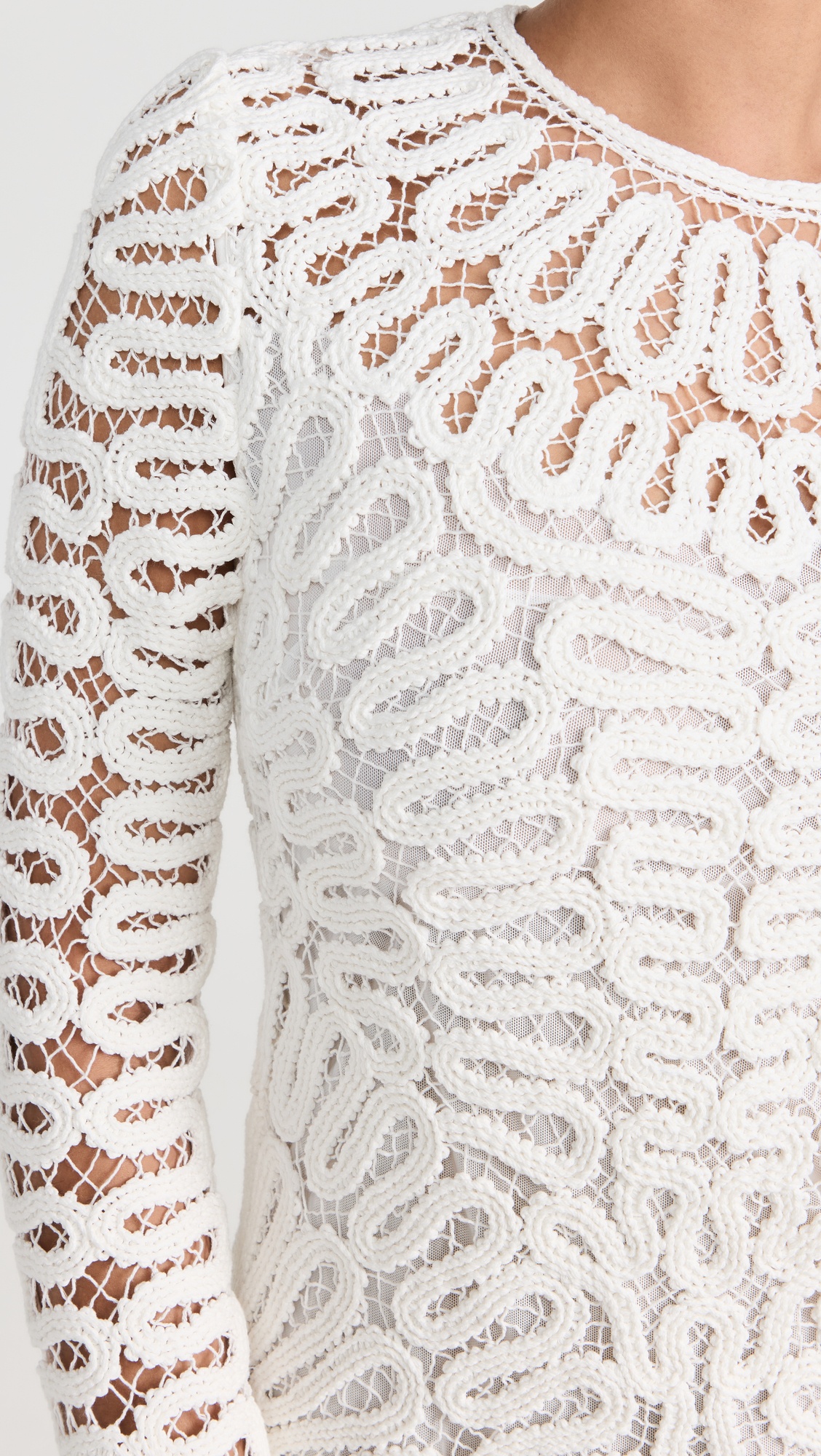 Mccall Cage Crochet Embroidery Mini Dress - 5