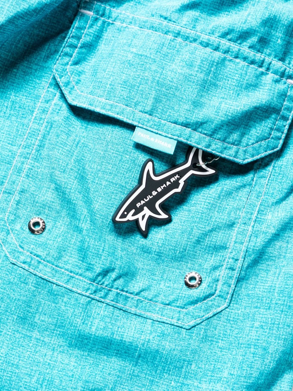 shark-charm textil-print swim shorts - 3