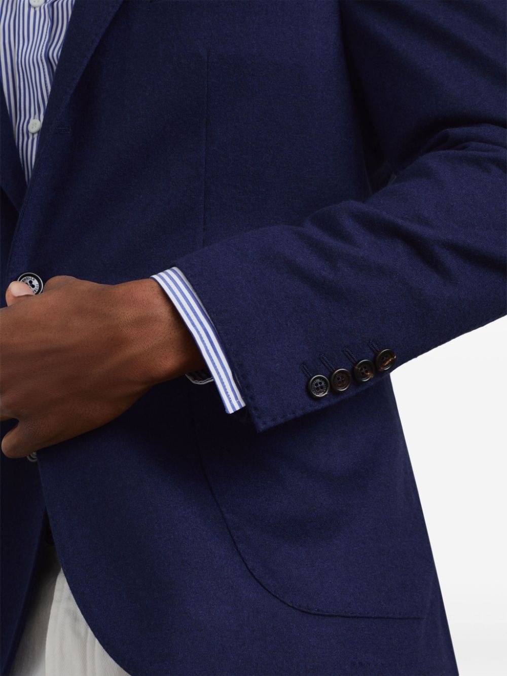 single-breasted cashmere blazer - 5