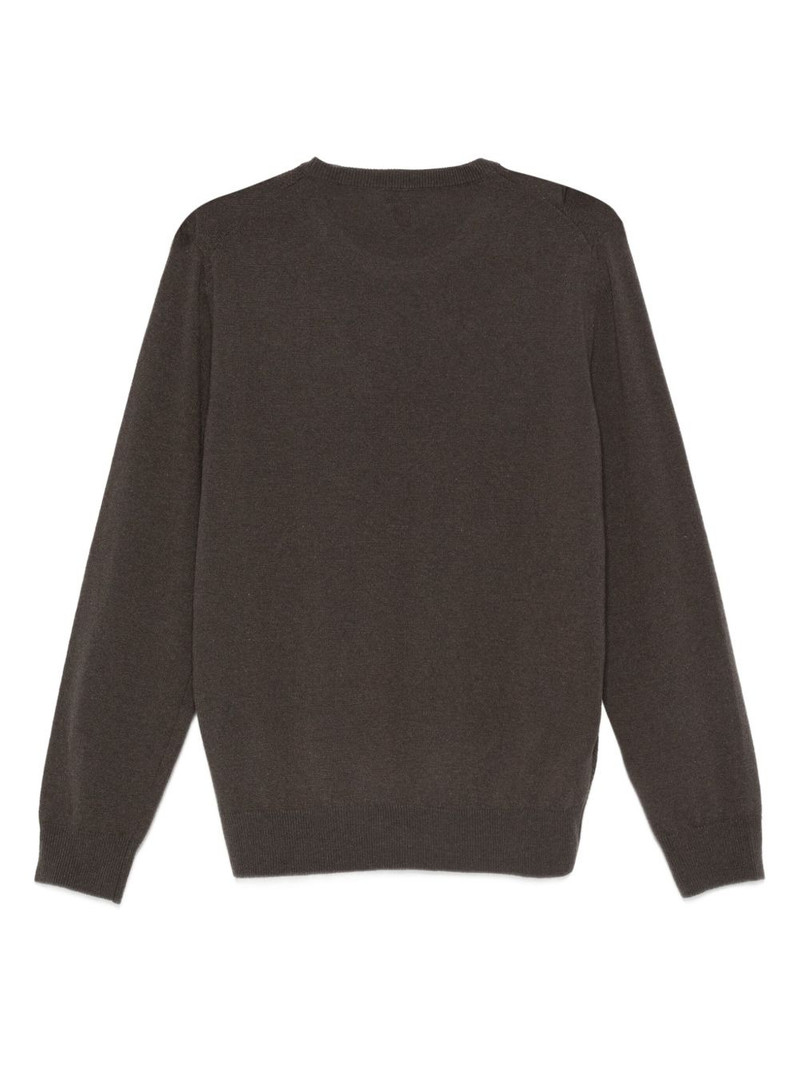 Canali textured crew-neck sweater outlook