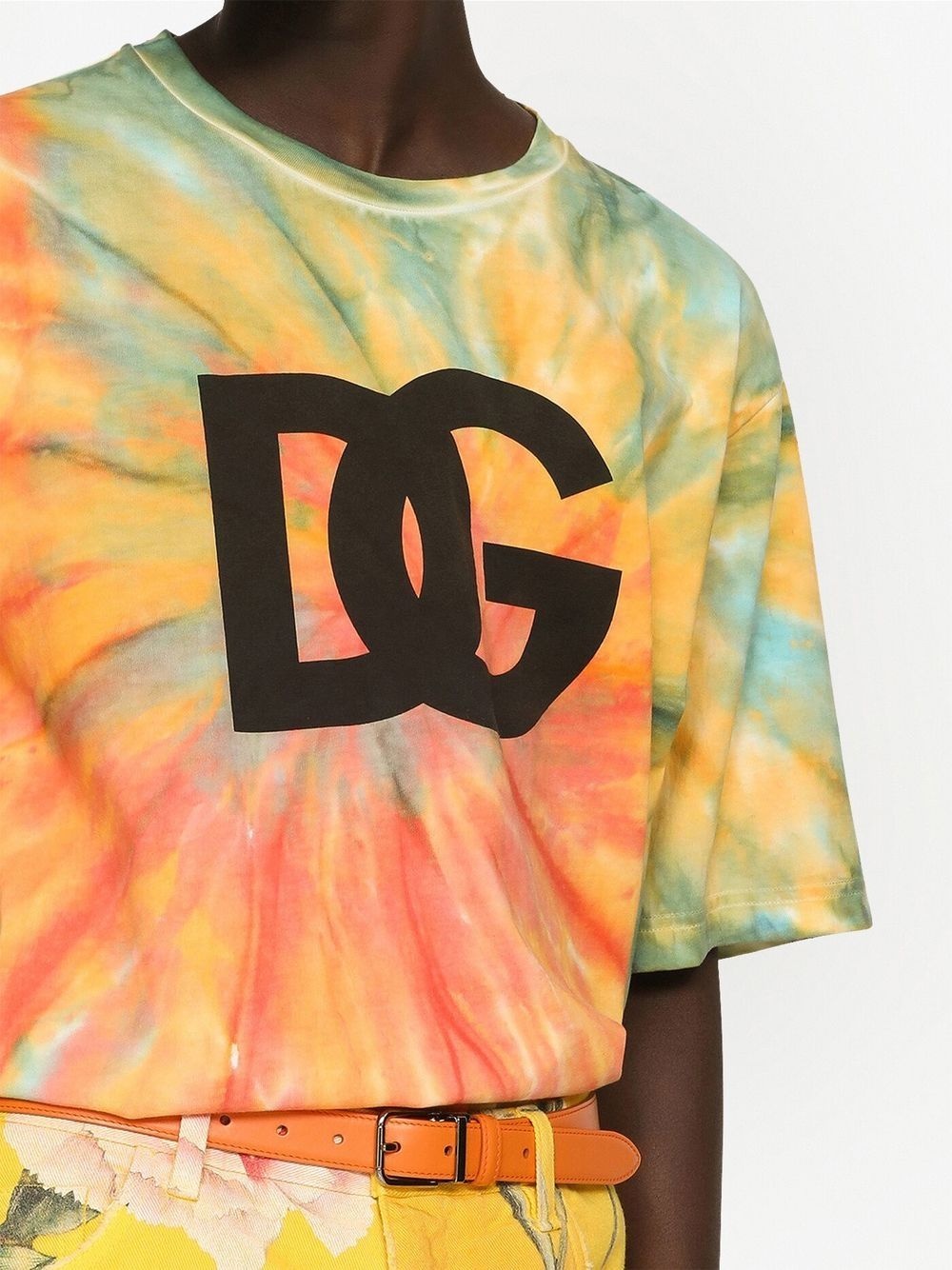 tie-dye logo-print technical T-shirt - 5