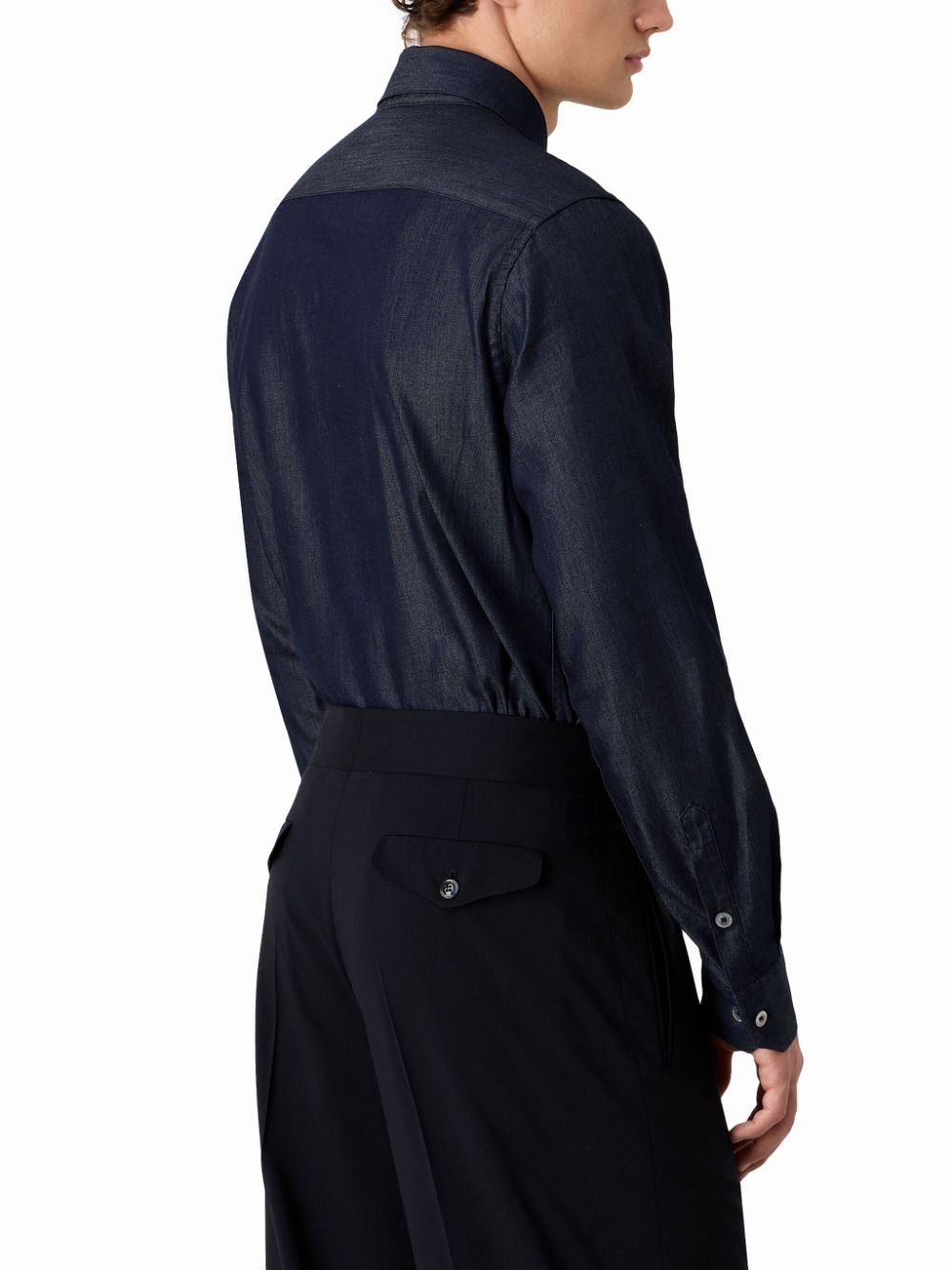 slub-effect cotton shirt - 4
