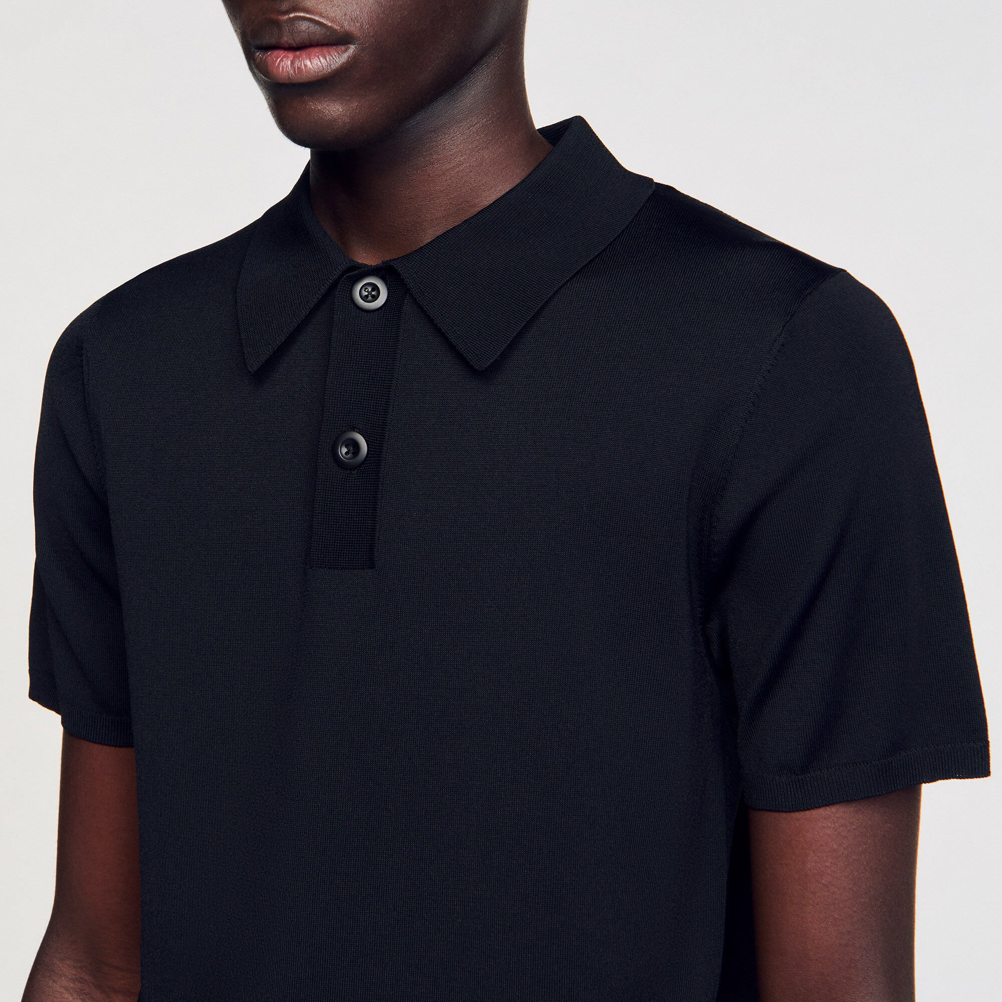 SHORT-SLEEVE KNITTED POLO SHIRT - 4