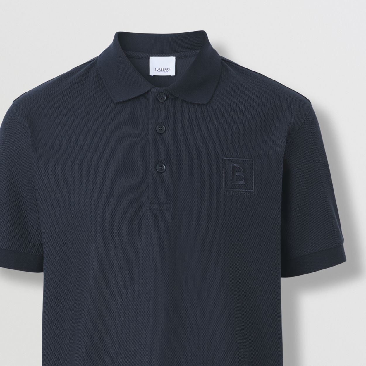 Letter Graphic Cotton Piqué Polo Shirt - 2