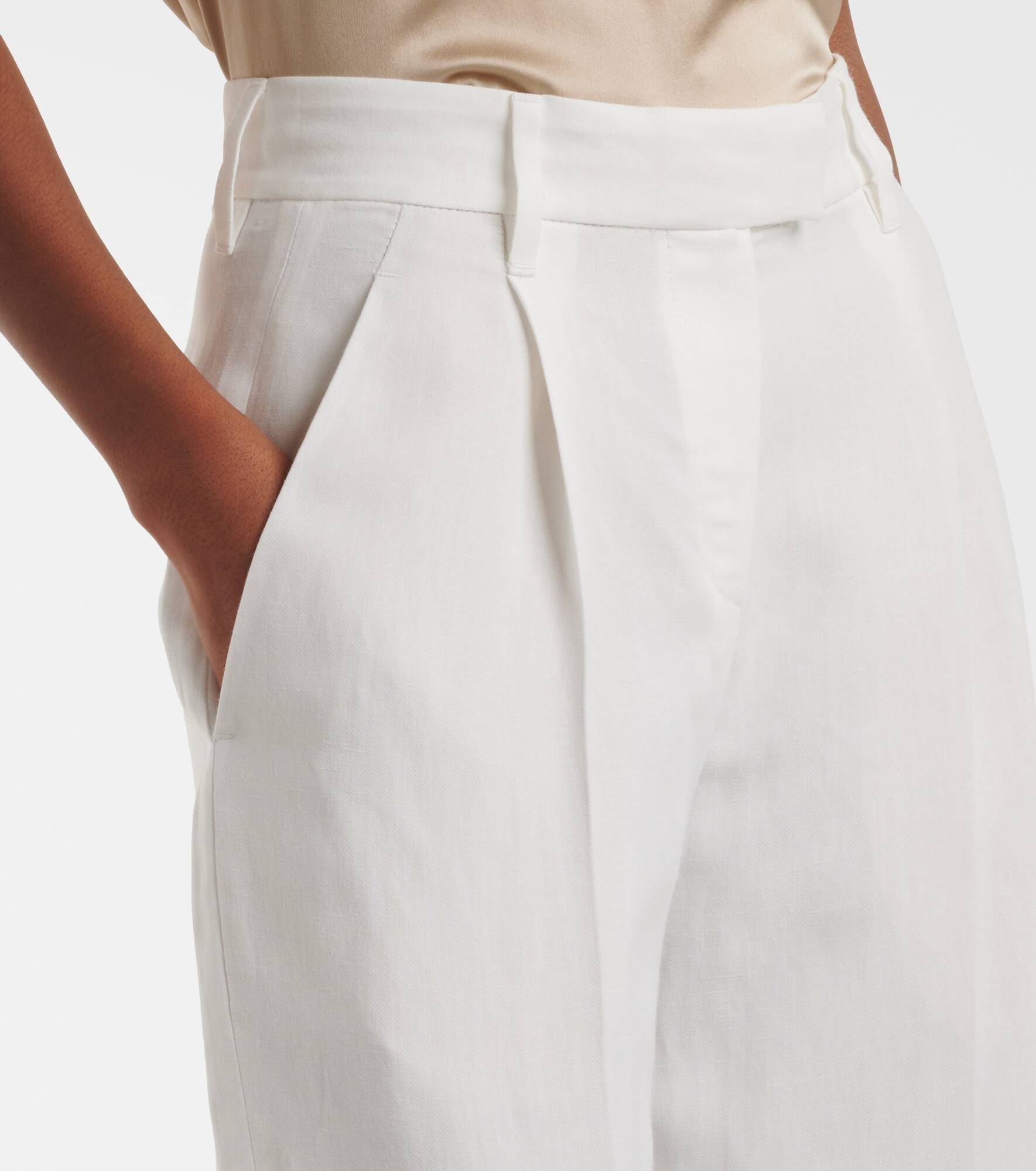 Monili twill wide-leg pants - 4