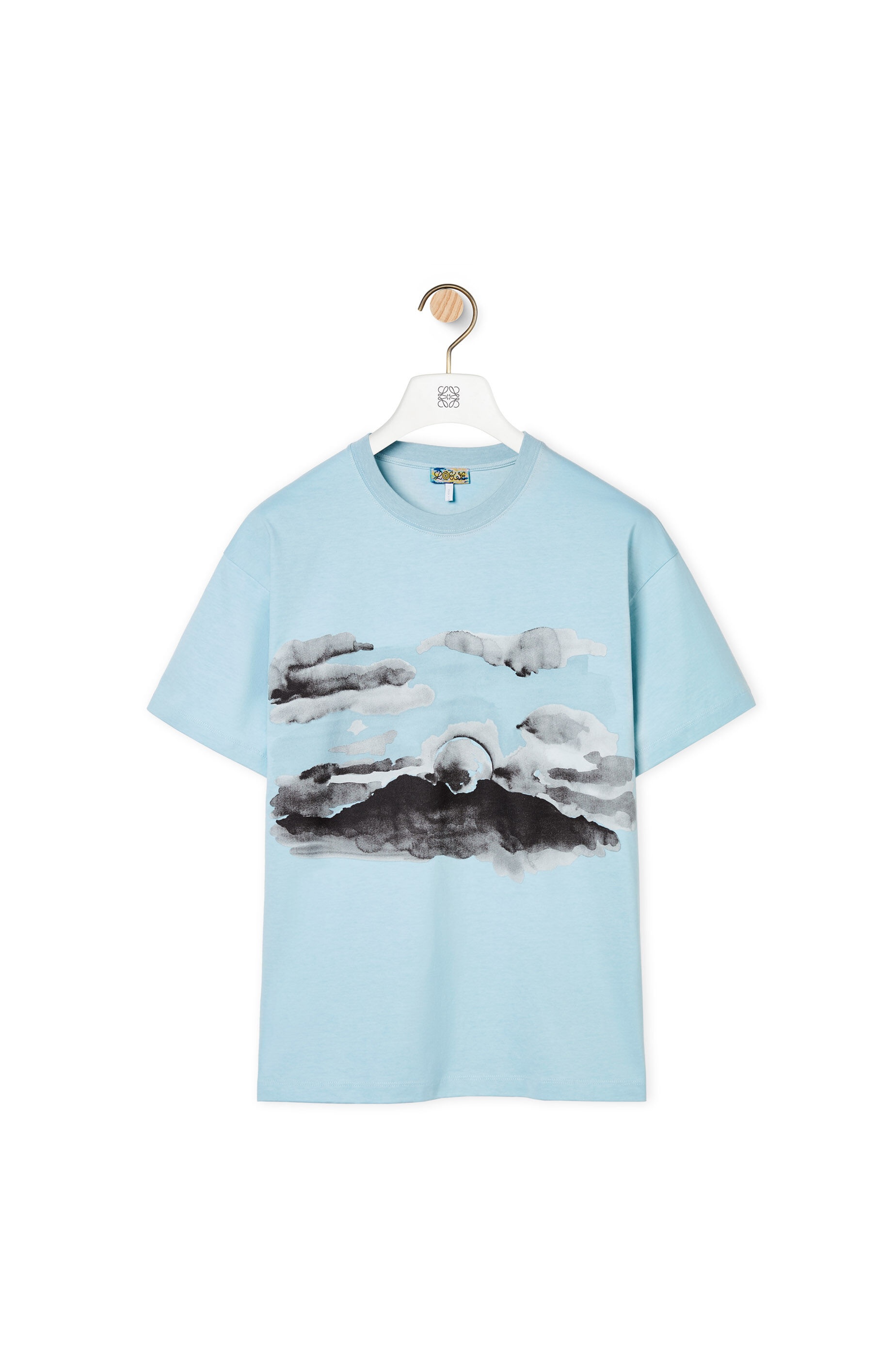 Blue moon print T-shirt in cotton - 1