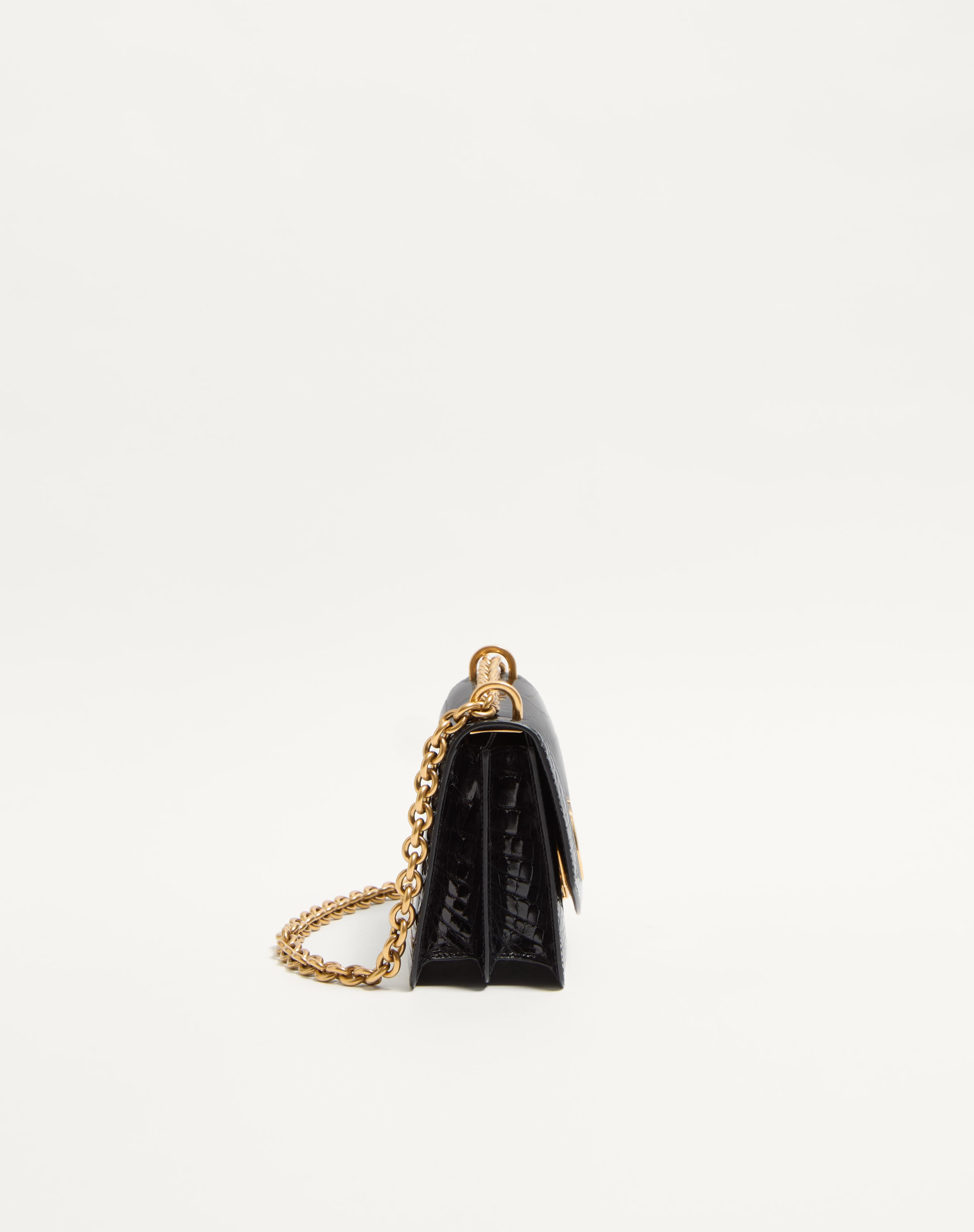VALENTINO GARAVANI VAIN SMALL SHOULDER BAG IN CROCODILE LEATHER - 4