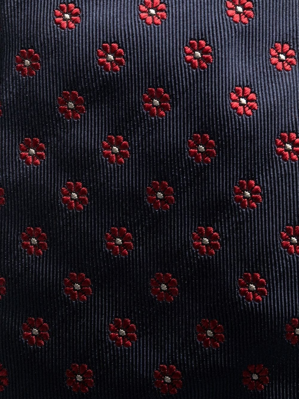 floral jacquard silk tie - 2