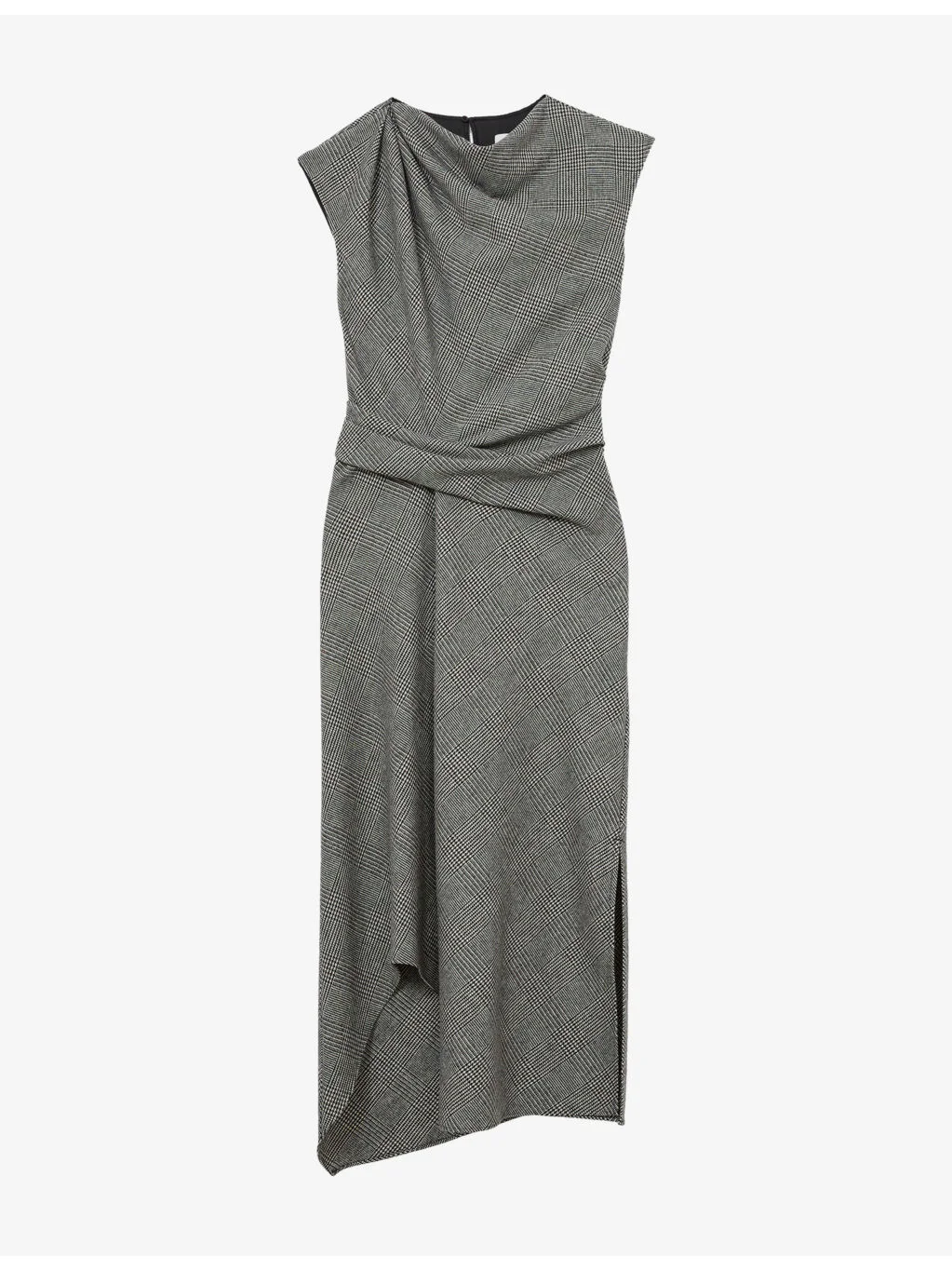 Clara Cinched-Waist Wool-Blend Midi Dress - 1