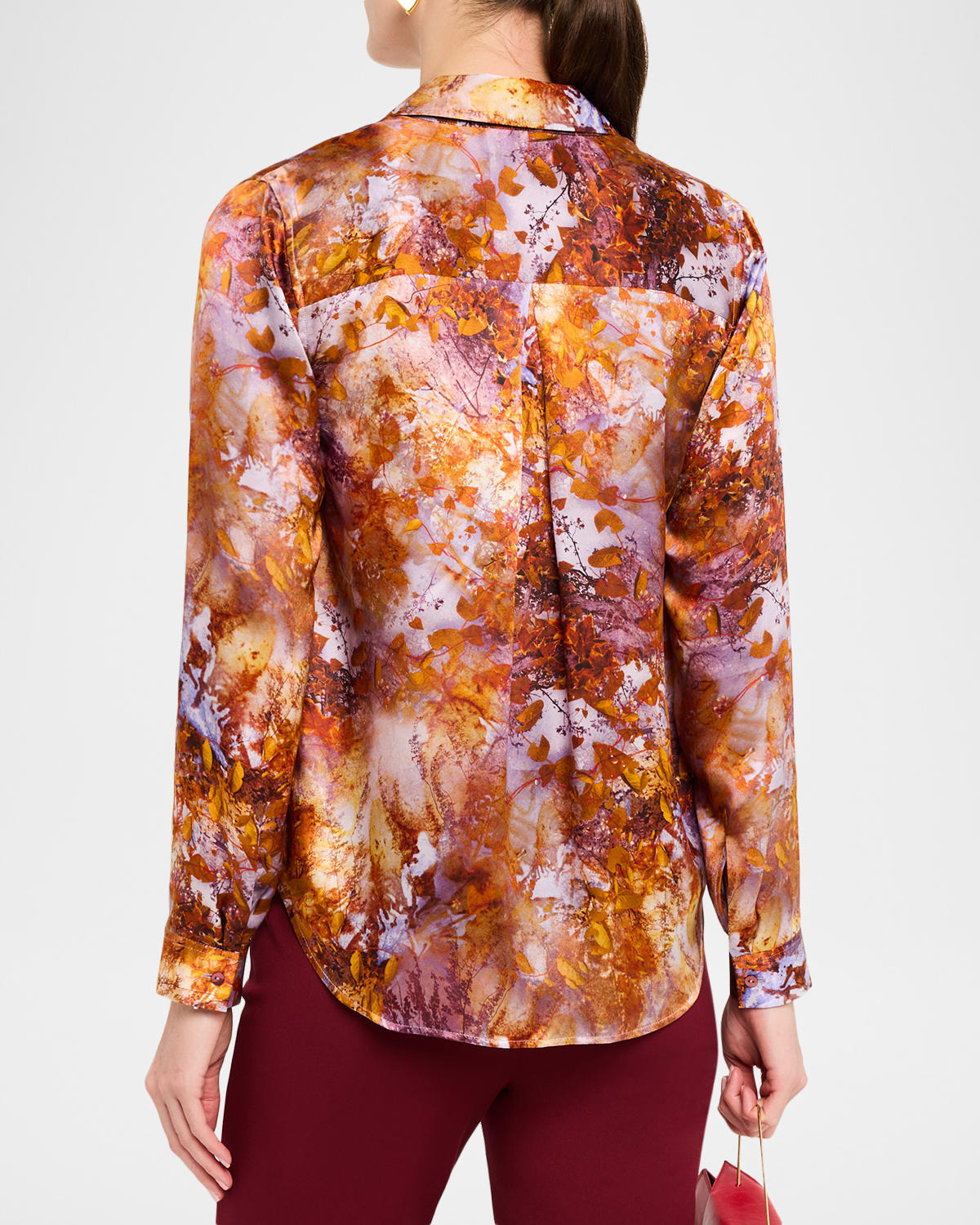 Tyler Silk Button-Front Blouse - 3